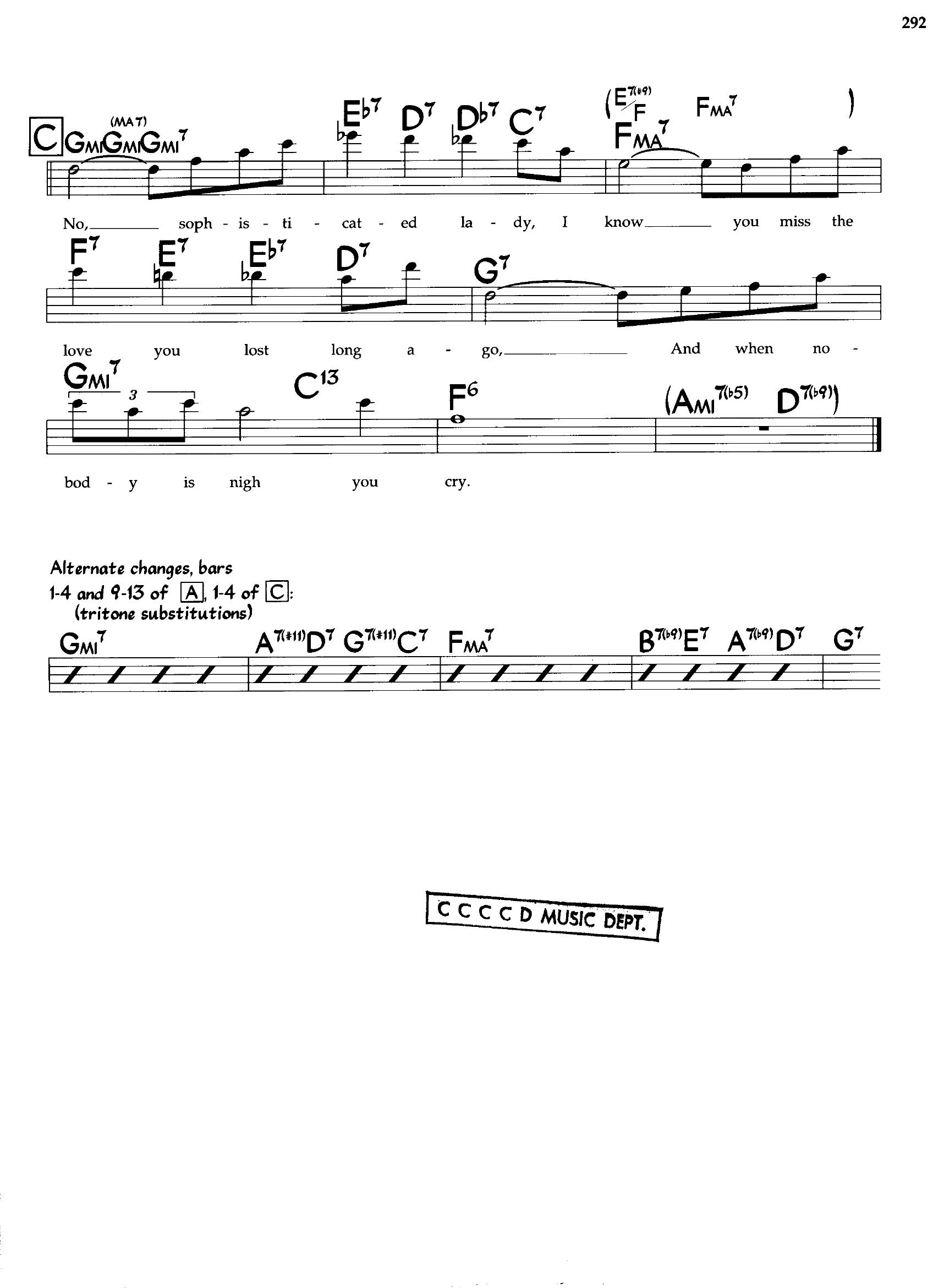 Sophisticated Lady — Duke Ellington Sophisticated Lady — Duke Ellington