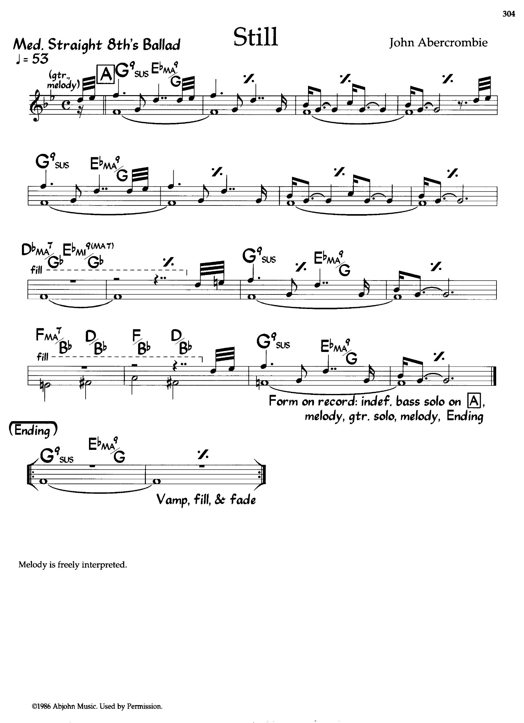 Still — John Abercrombie Still — John Abercrombie