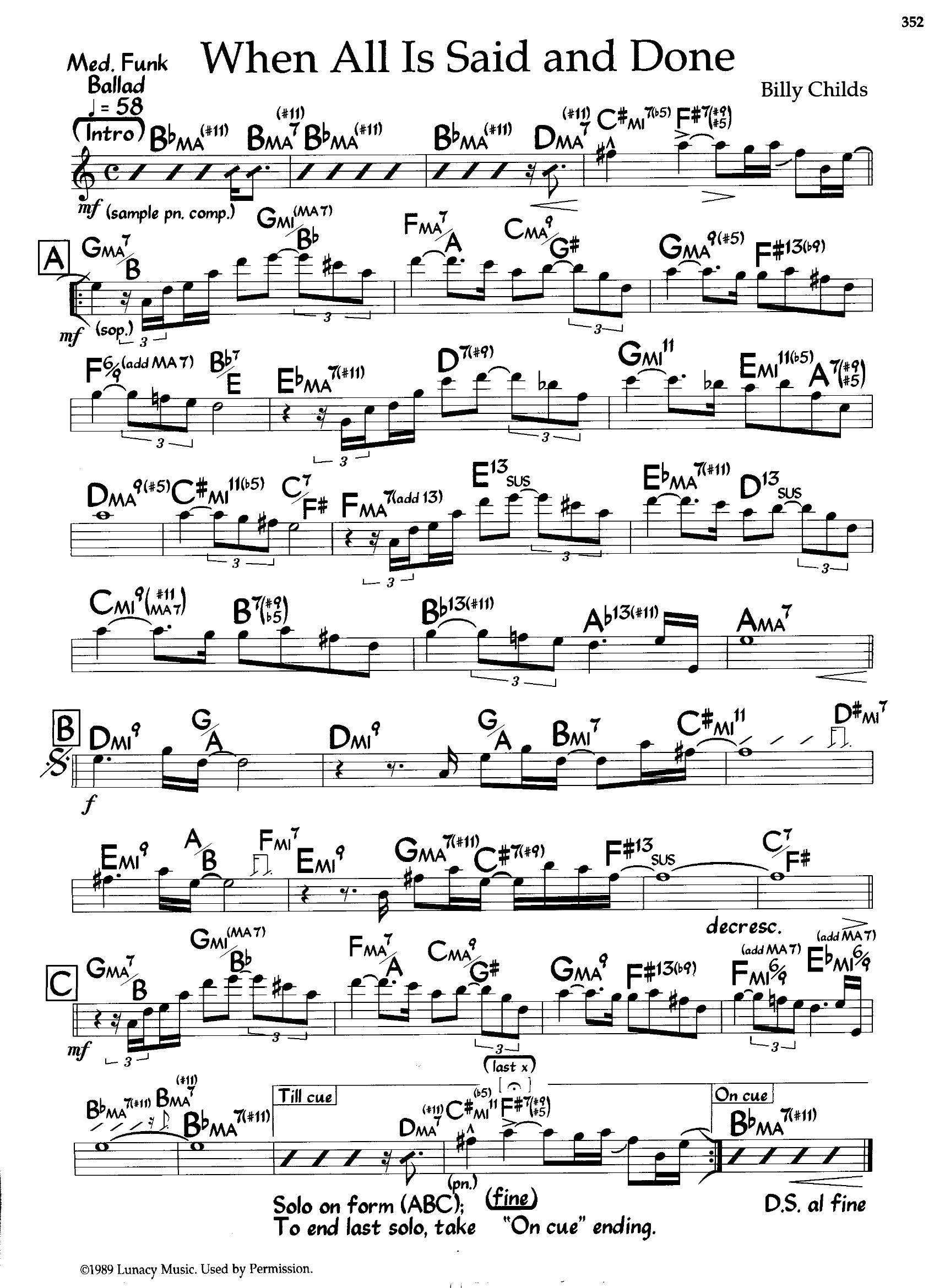 When All Is Said And Done — Billy Childs When All Is Said And Done — Billy Childs