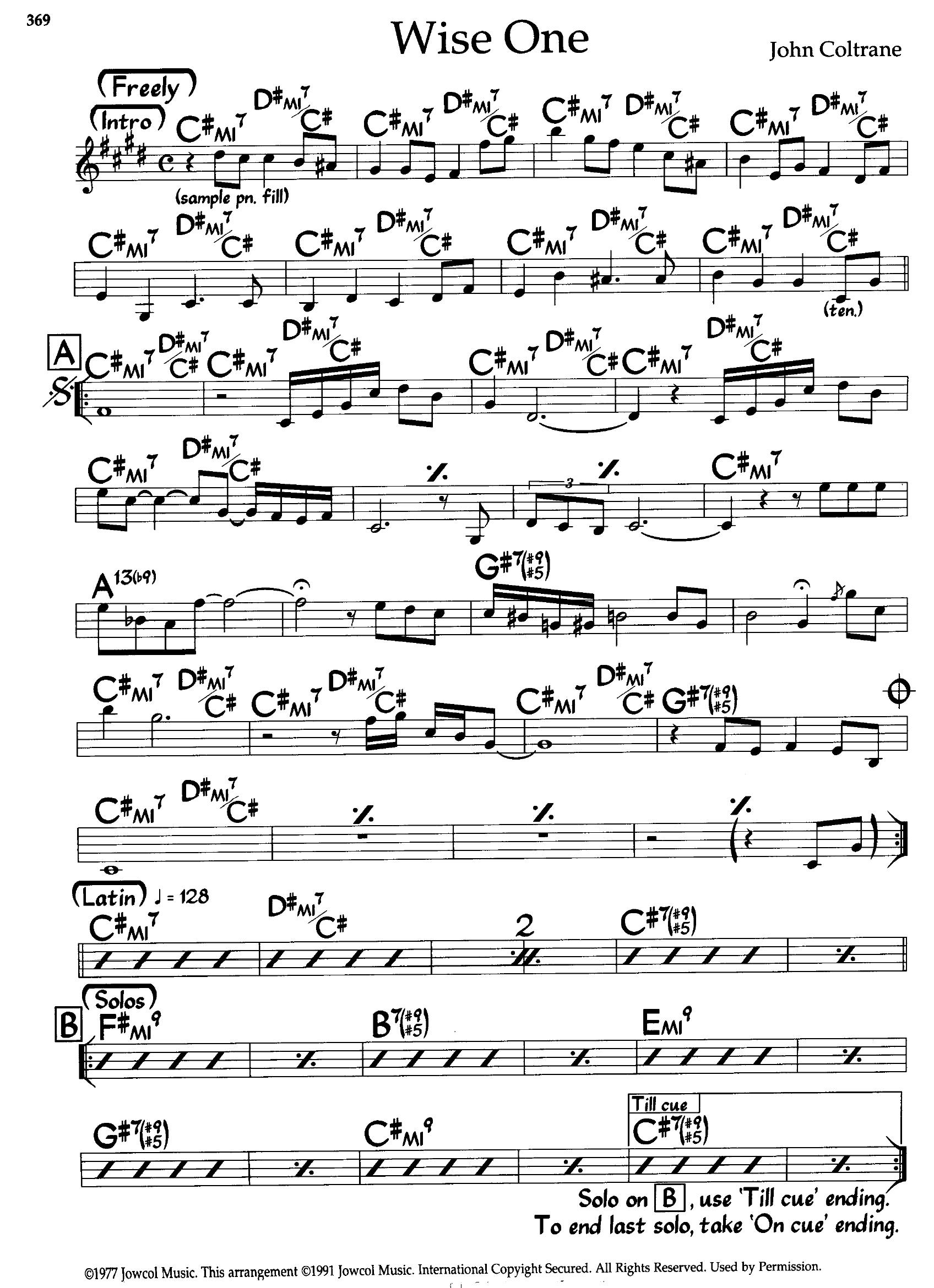 Wise One — John Coltrane Wise One — John Coltrane