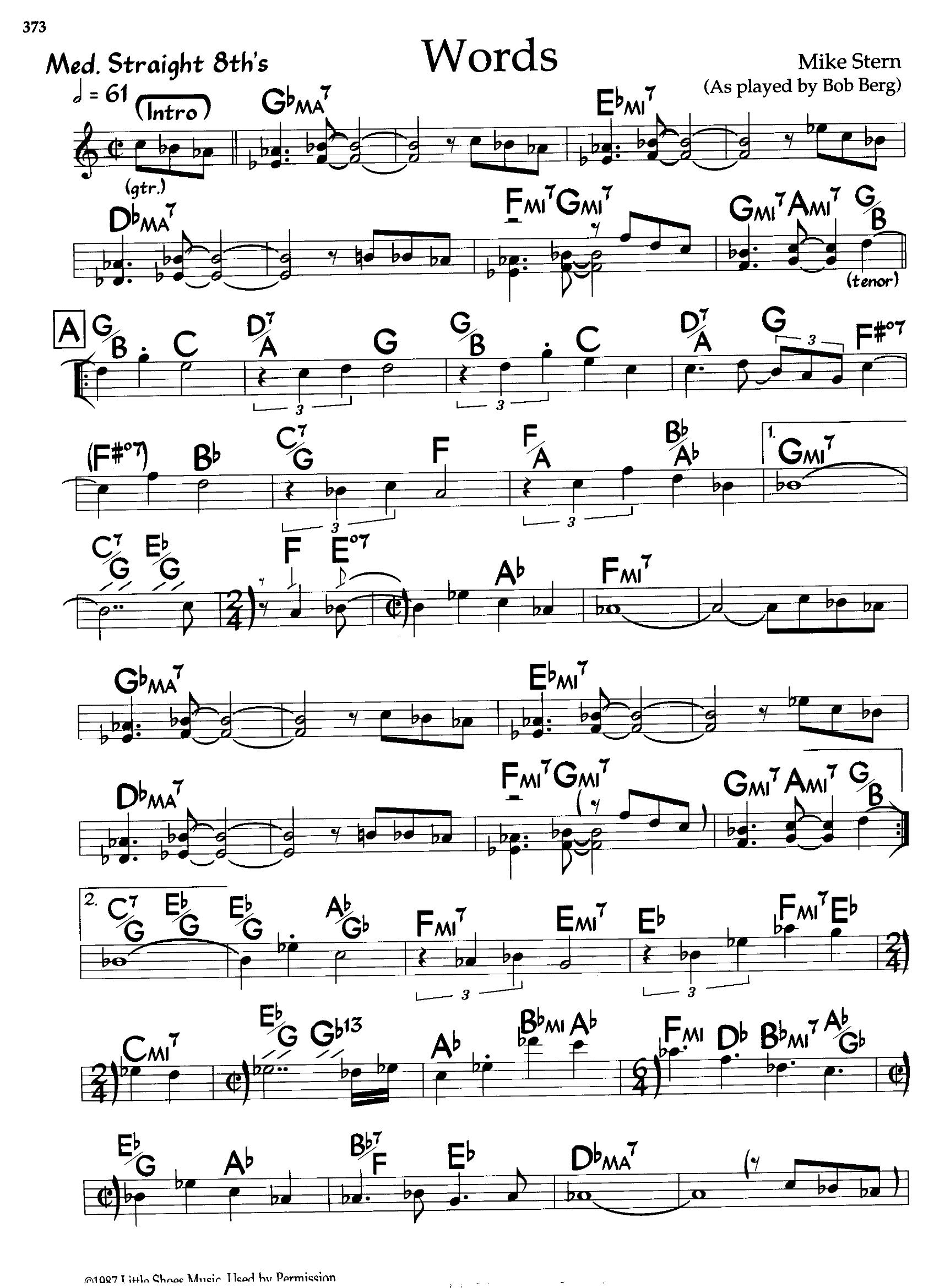 Words — Mike Stern Words — Mike Stern