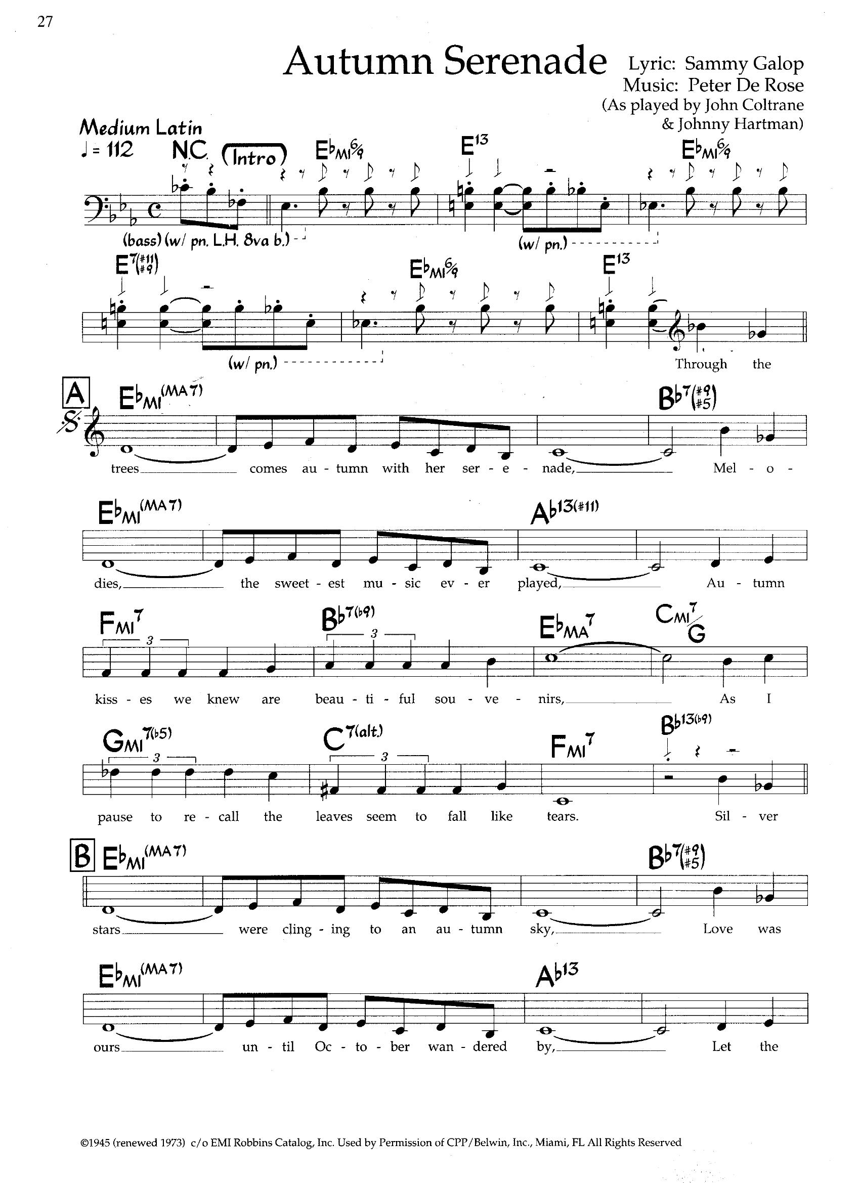 Autumn Serenade — John Coltrane & Johnny Hartman Autumn Serenade — John Coltrane & Johnny Hartman