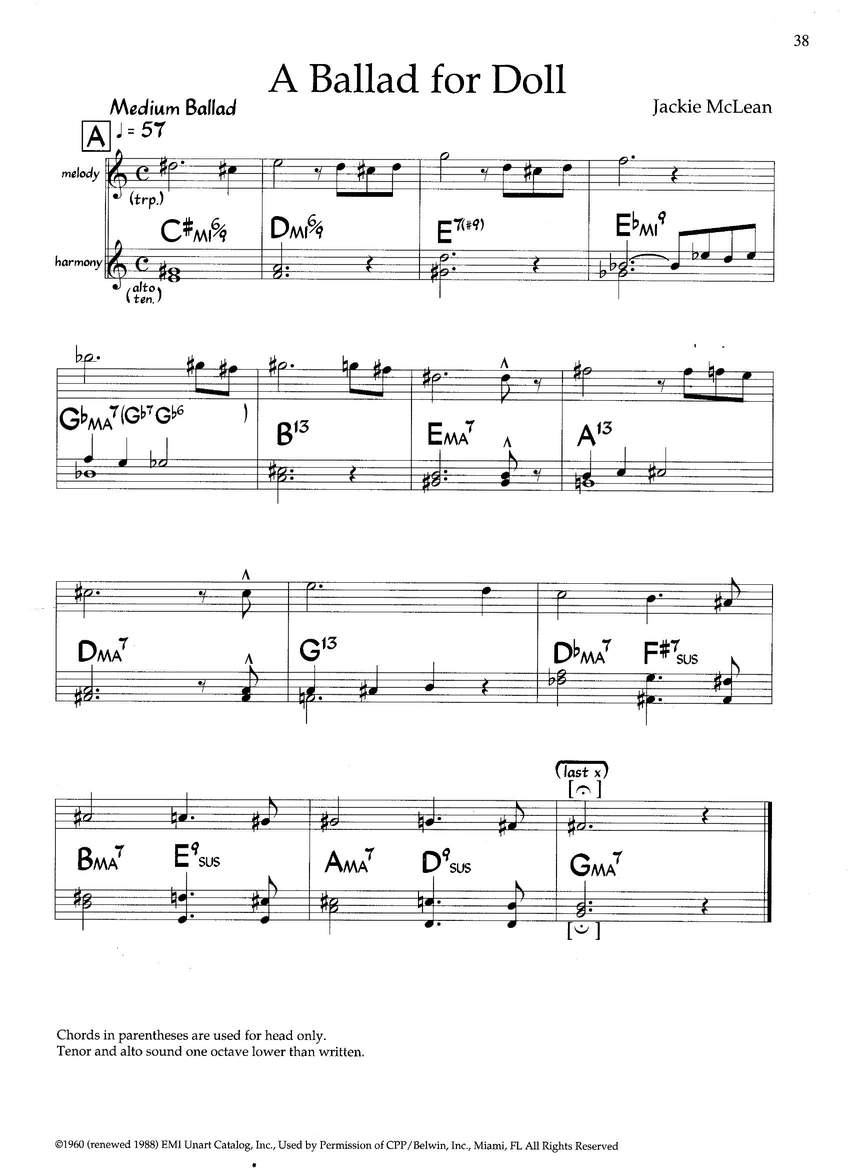 A Ballad For Doll — Jackie Mclean A Ballad For Doll — Jackie Mclean