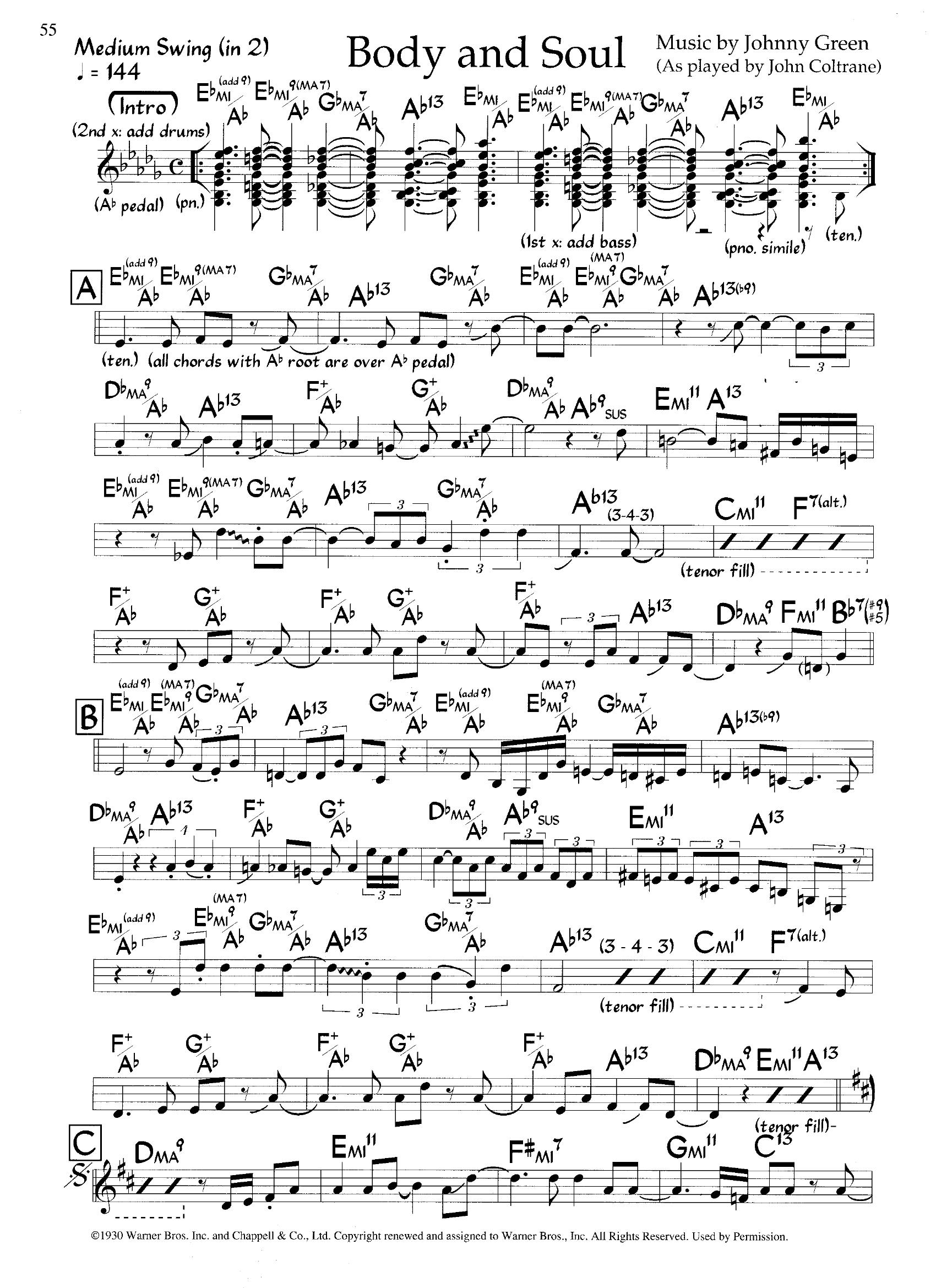 Bodyand Soul — John Coltrane Bodyand Soul — John Coltrane