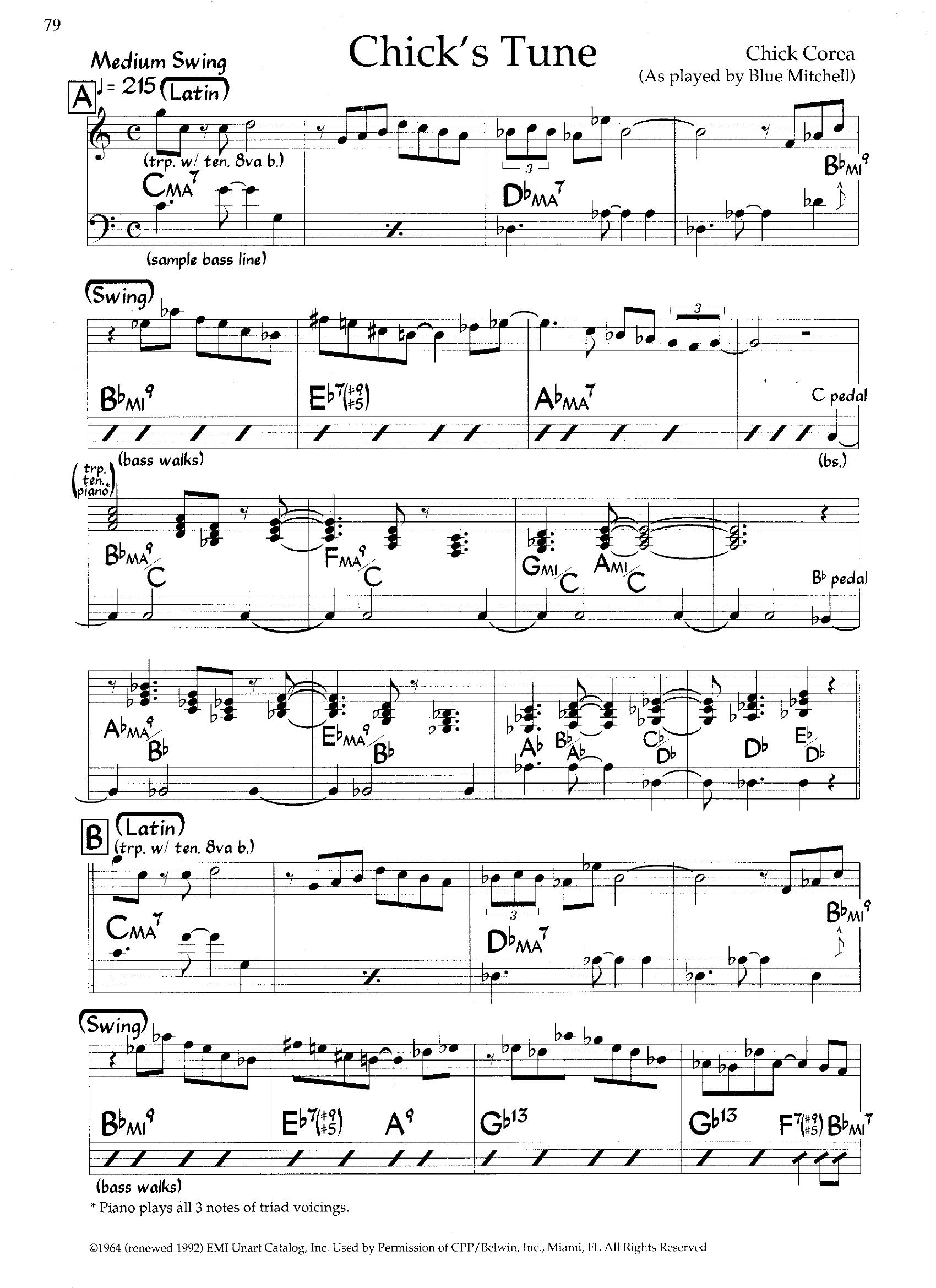 Chick's Tune — Chick Corea Chick's Tune — Chick Corea