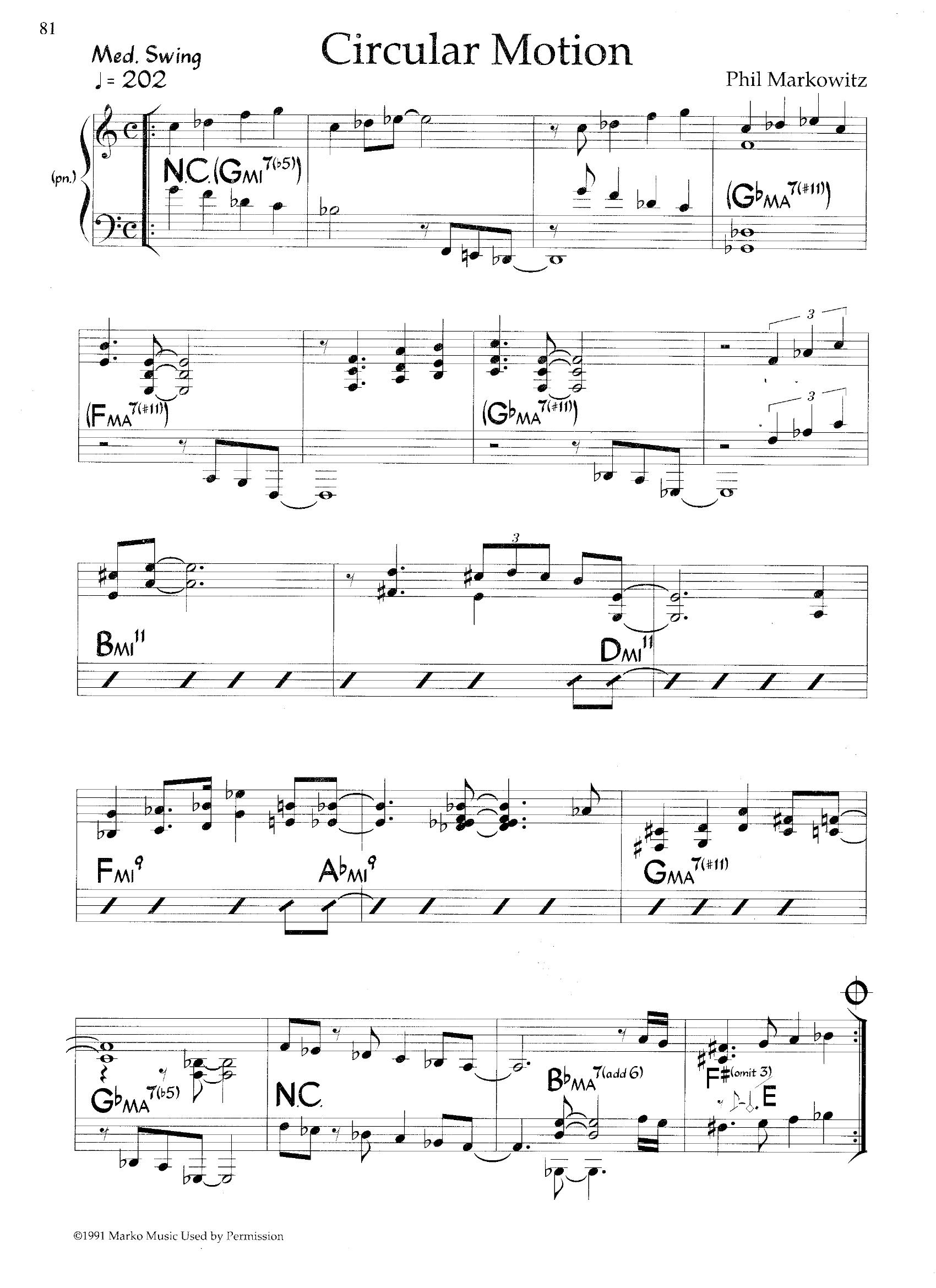 Circular Motion — Phil Markowitz Circular Motion — Phil Markowitz