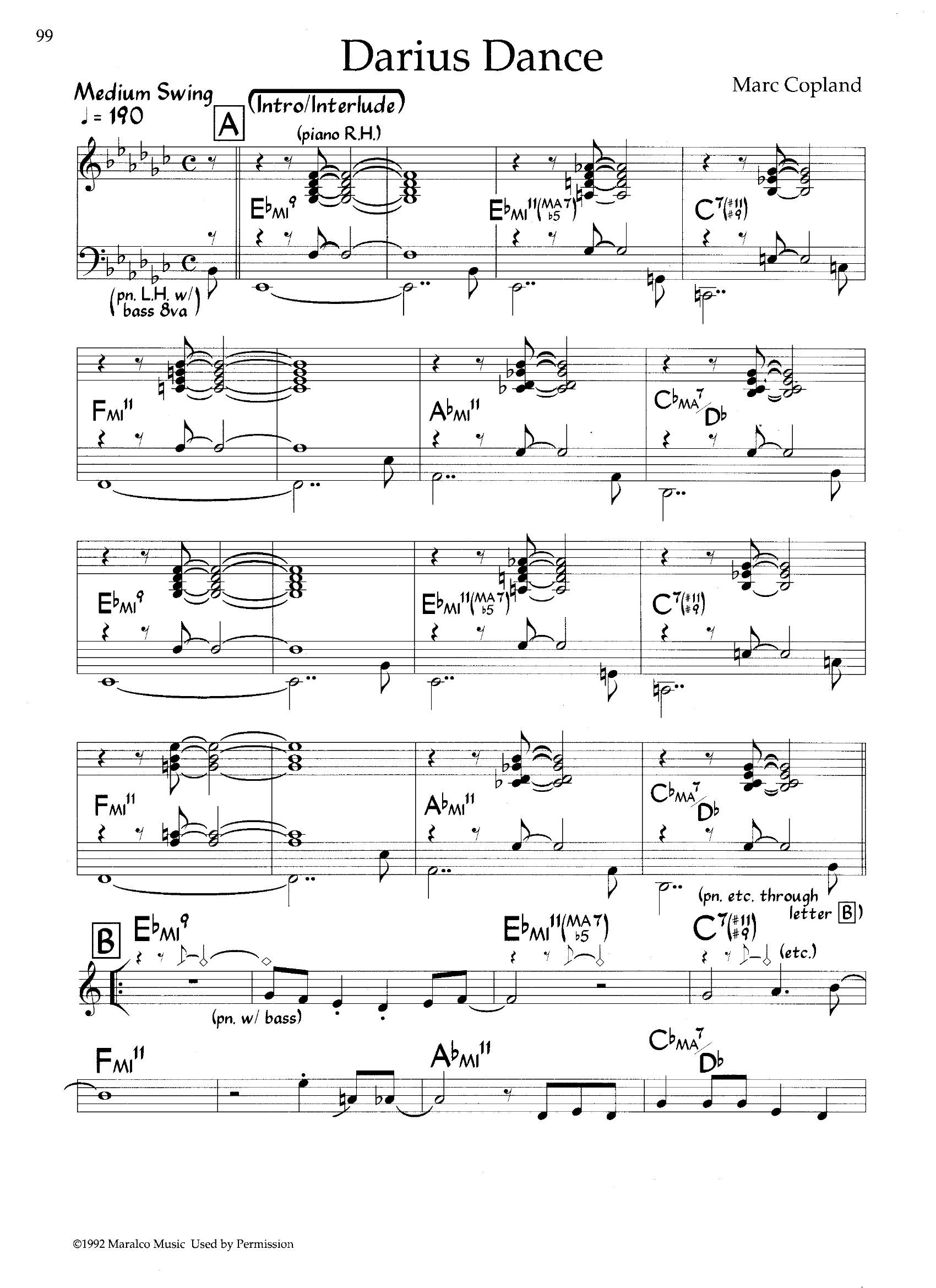 Darius Dance — Marc Copland Darius Dance — Marc Copland