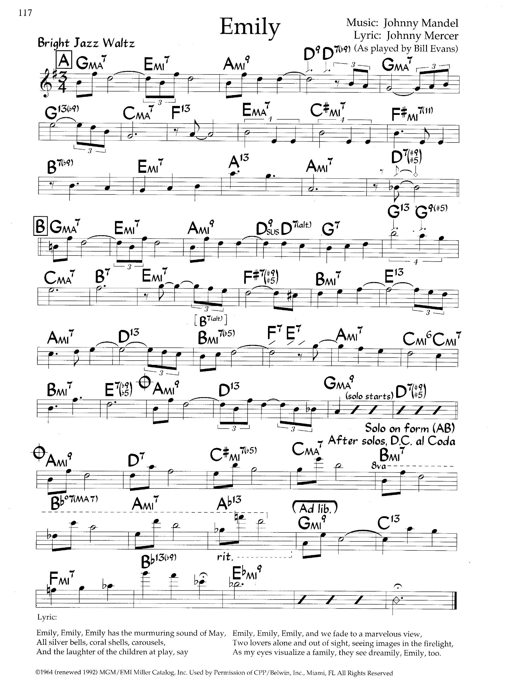 Emily — Bill Evans Emily — Bill Evans