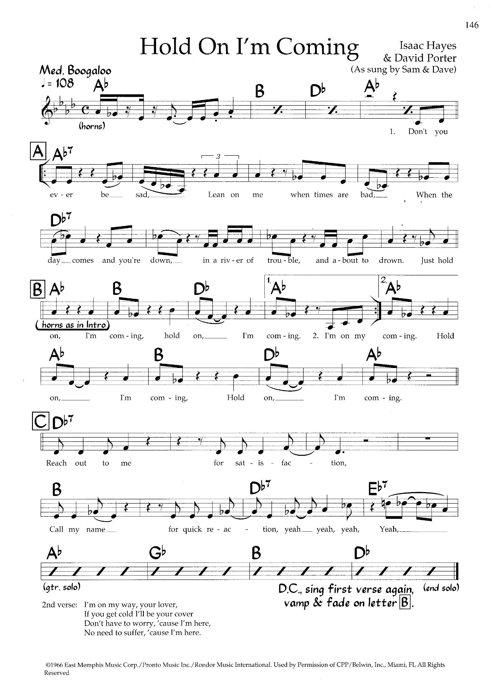 Hold On, I'm Coming — Sam & Dave Hold On, I'm Coming — Sam & Dave