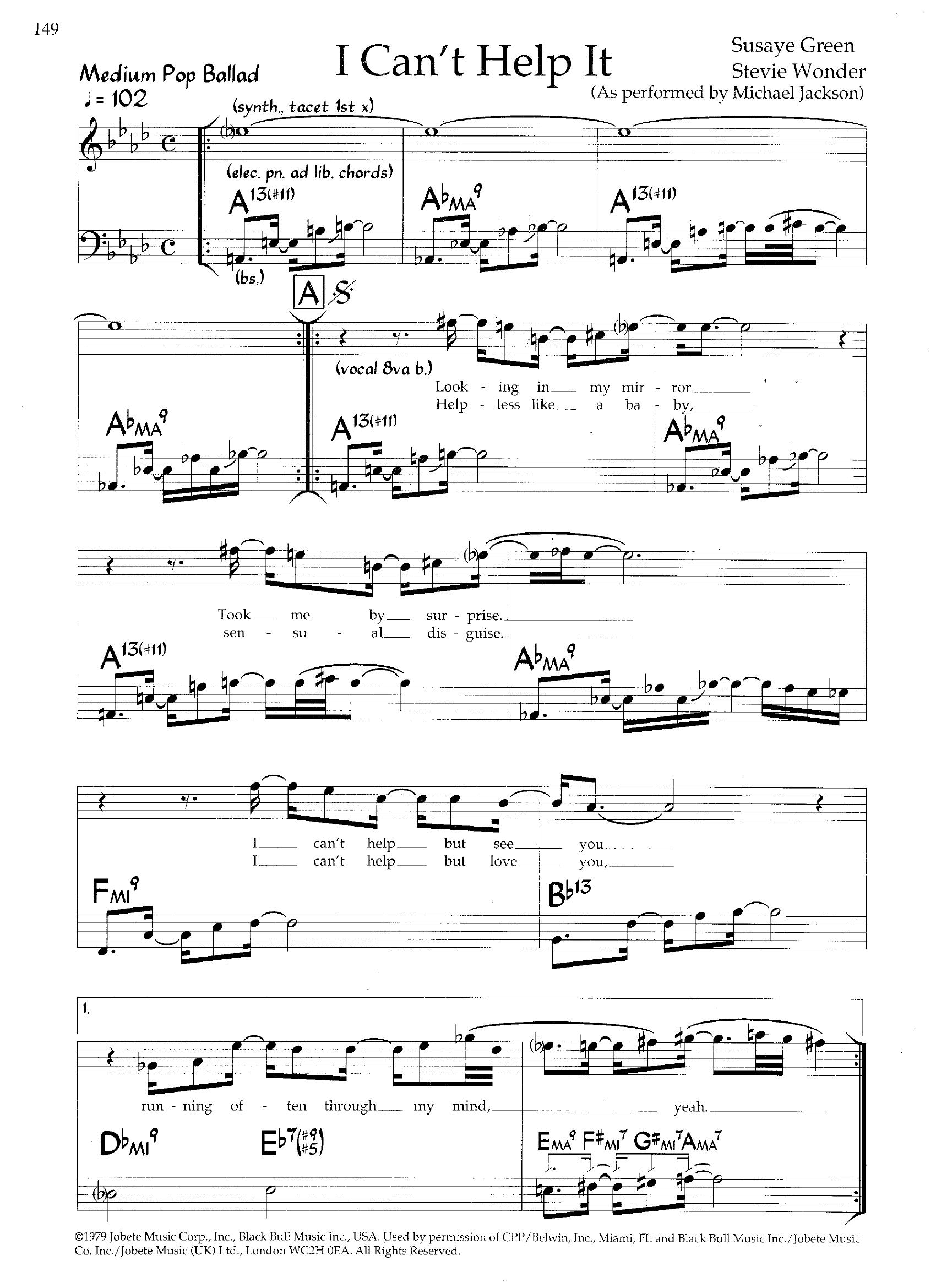I Can't Help It — Stevie Wonder I Can't Help It — Stevie Wonder