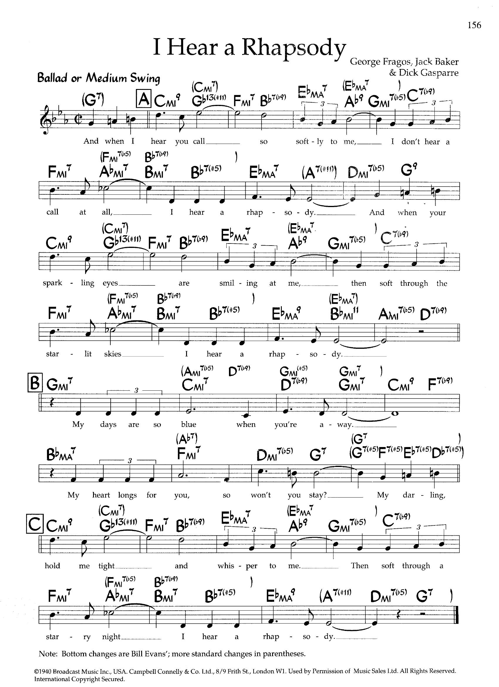 I Hear A Rhapsody I Hear A Rhapsody