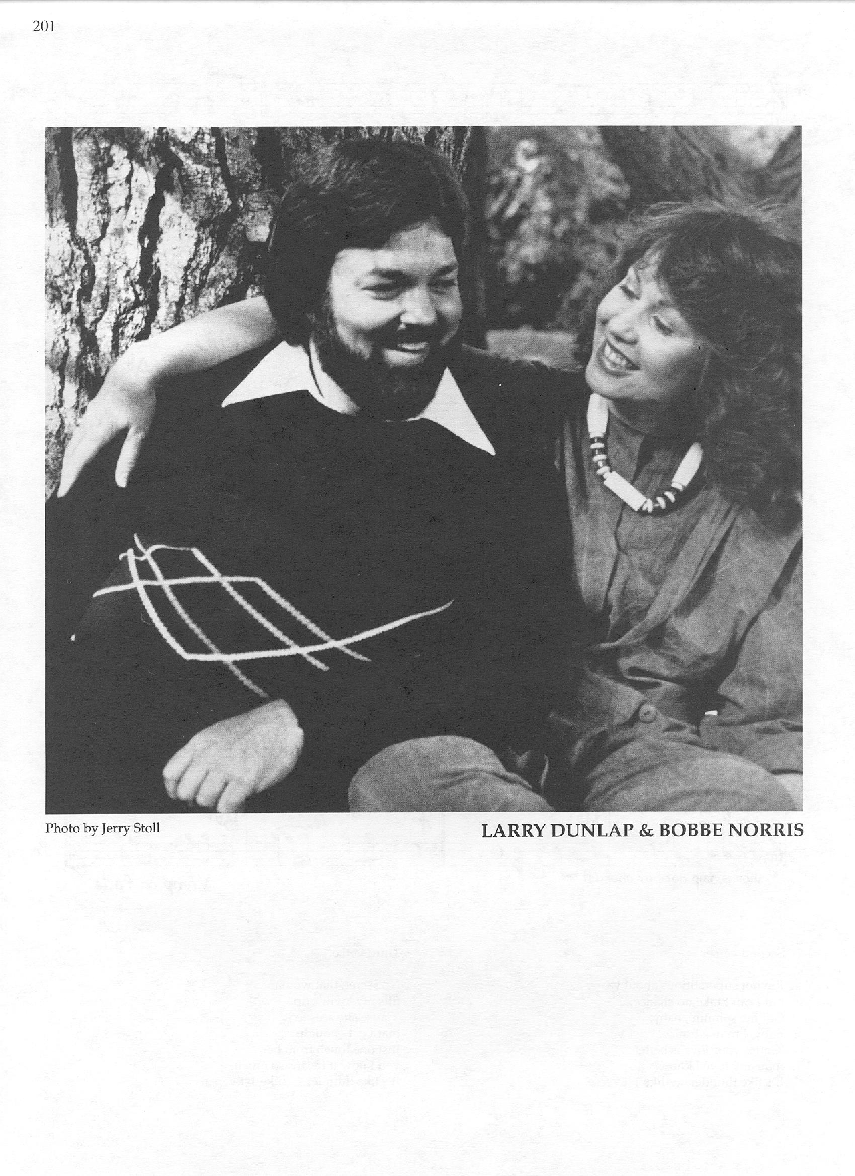 Photo of musicians — Larry Dunlap & Bobbe Norris Photo of musicians — Larry Dunlap & Bobbe Norris