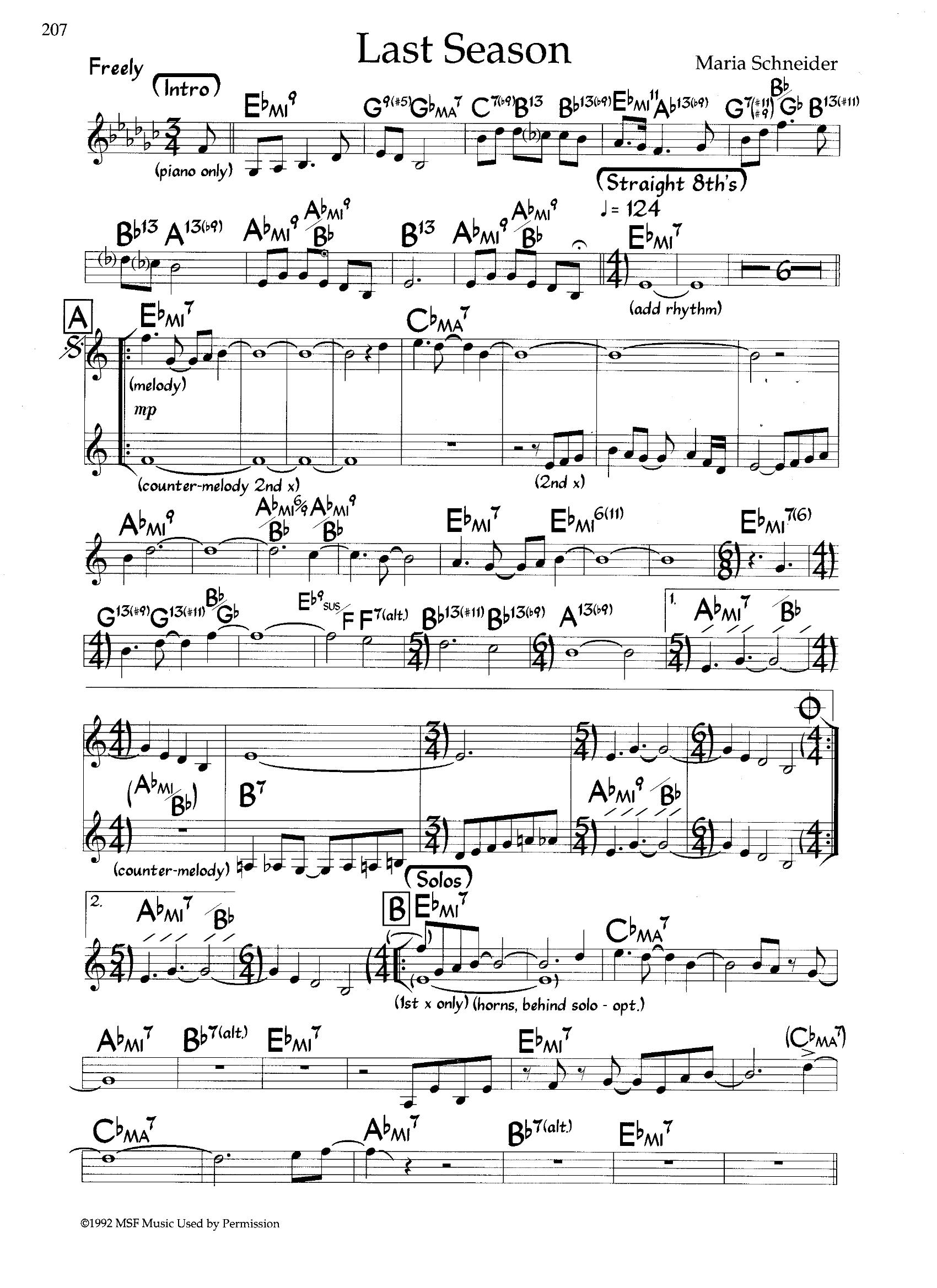 Last Season — Maria Schneider Last Season — Maria Schneider