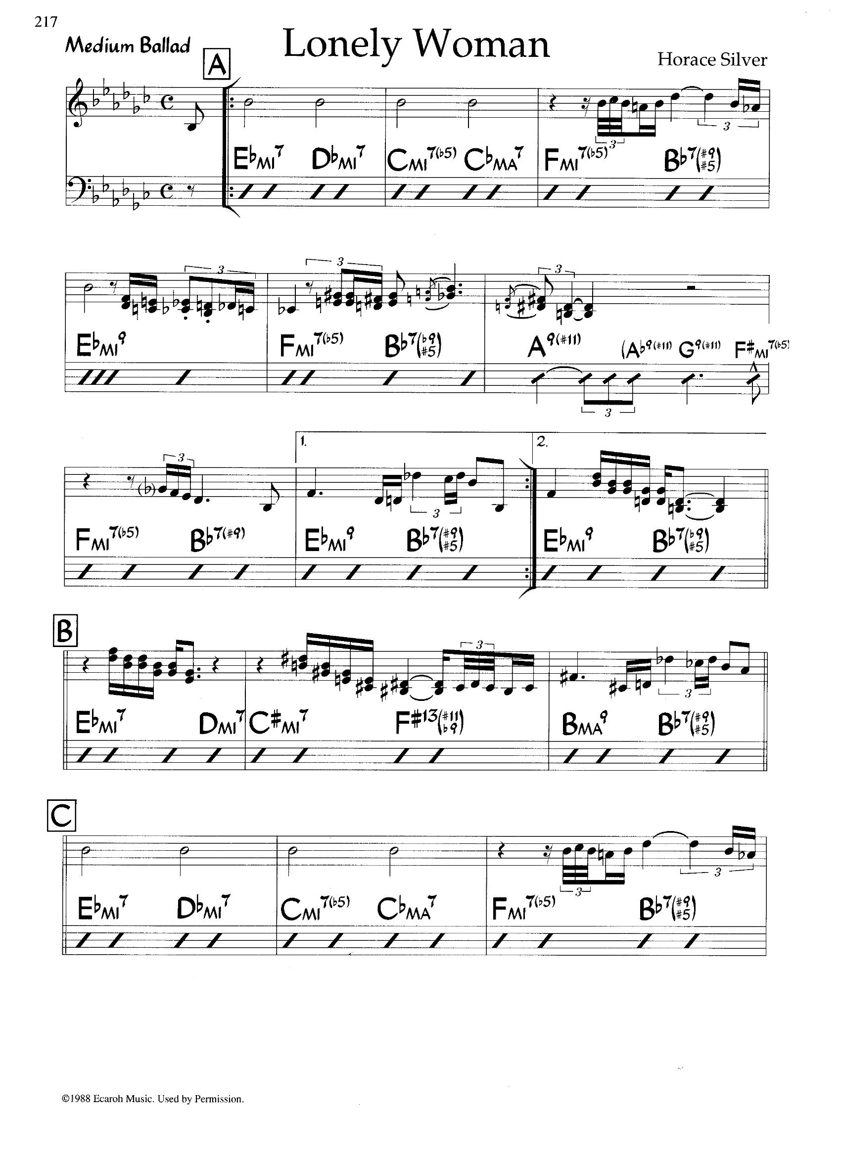 Lonely Woman — Horace Silver Lonely Woman — Horace Silver