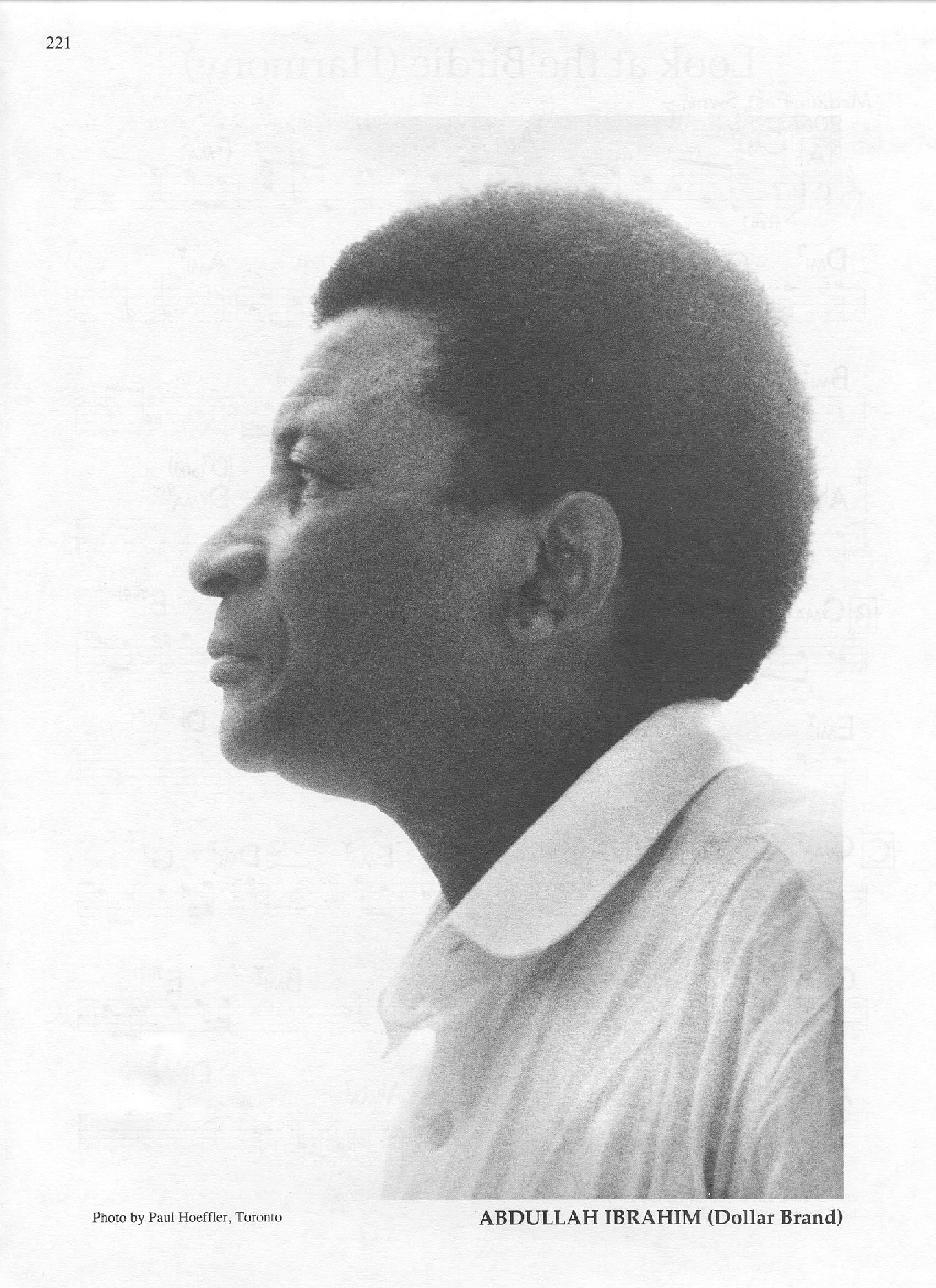 Photo of musicians — Abdullah Ibrahim (Dollar Brand) Photo of musicians — Abdullah Ibrahim (Dollar Brand)