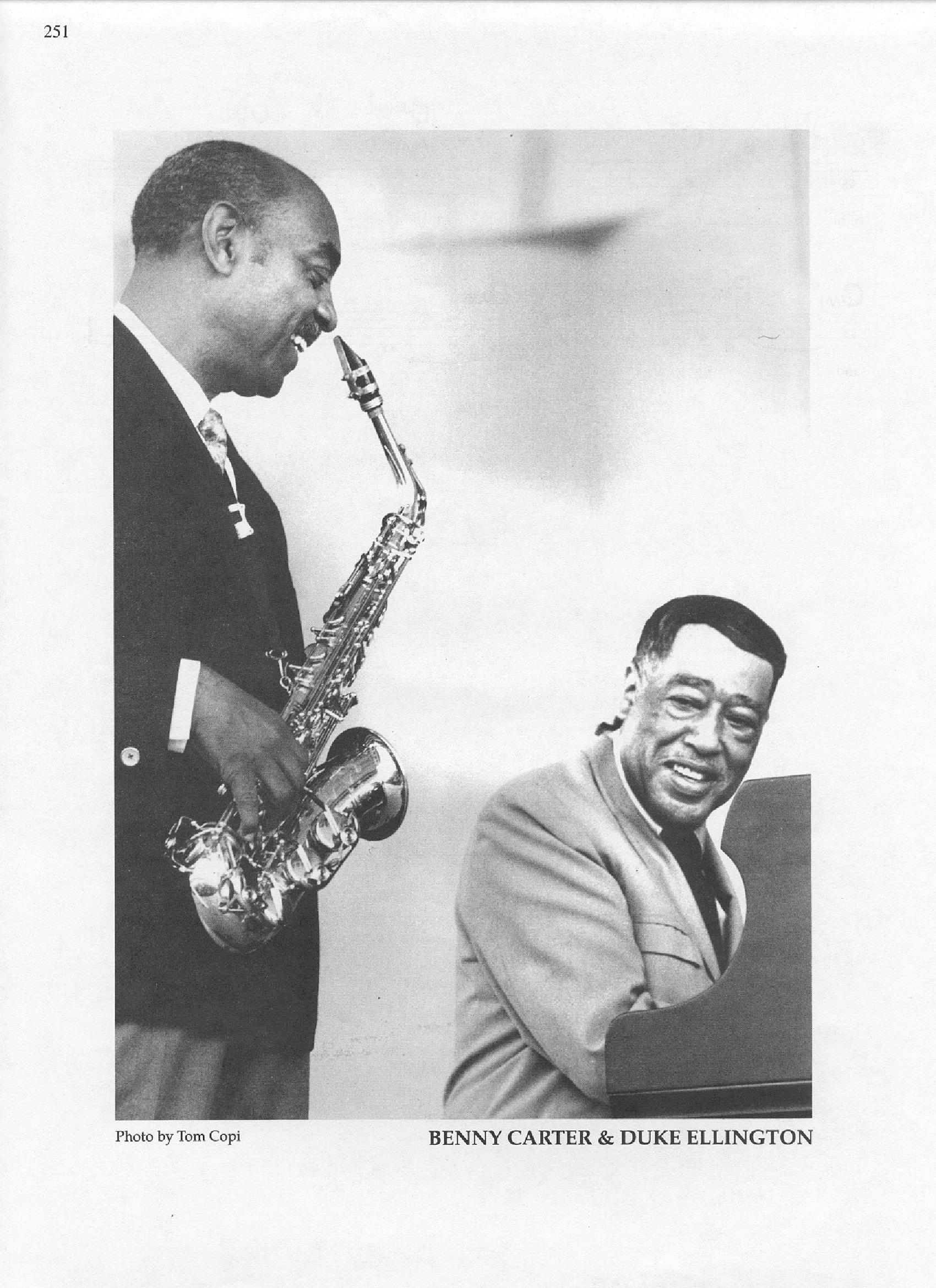 Photo of musicians — Benny Carter & Duke Ellington Photo of musicians — Benny Carter & Duke Ellington