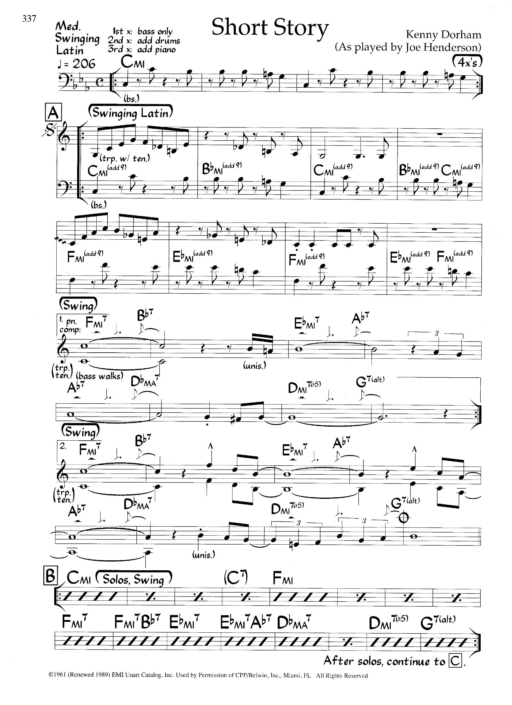 Short Story — Kenny Dorham Short Story — Kenny Dorham