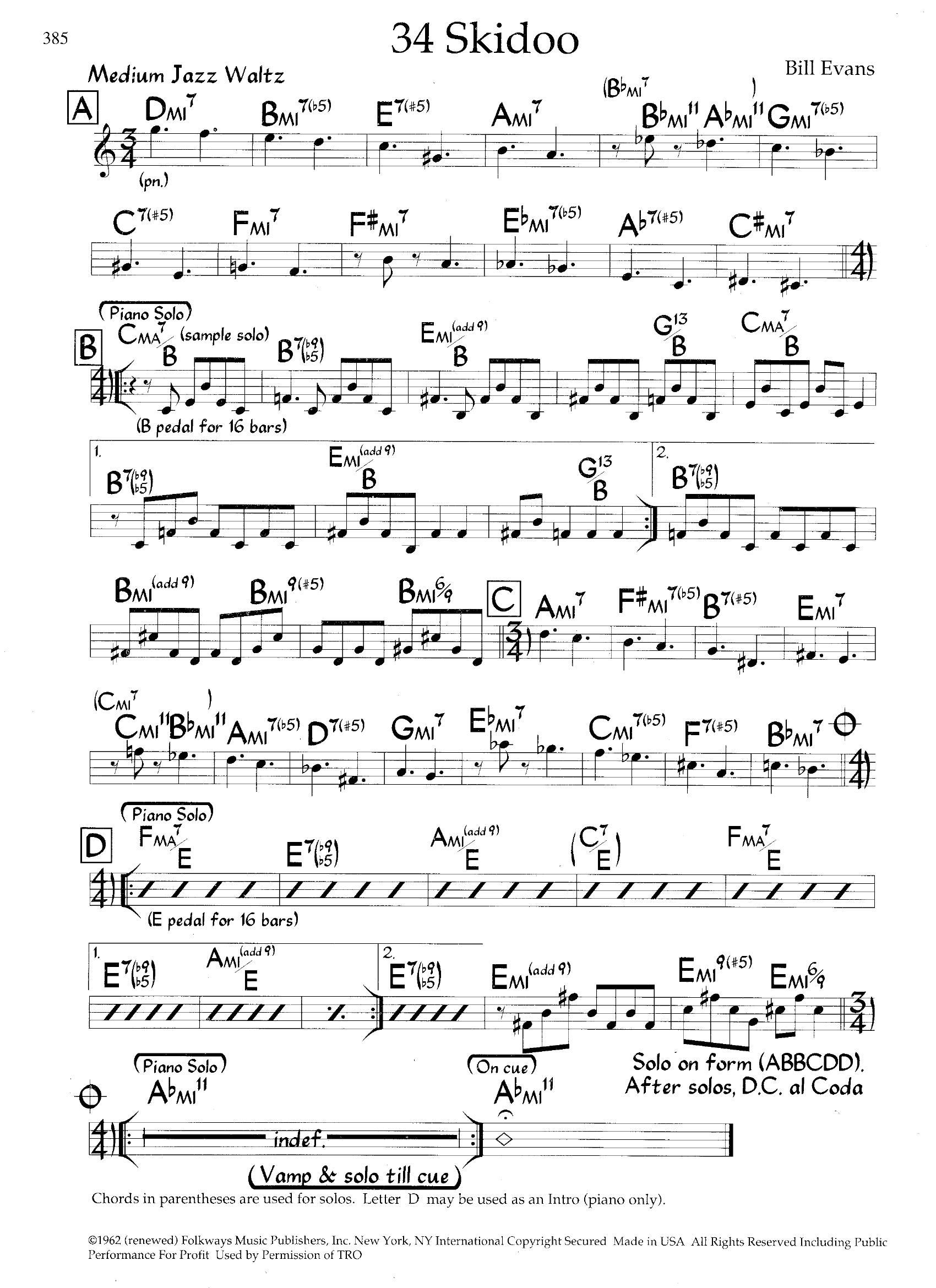 34 Skidoo — Bill Evans 34 Skidoo — Bill Evans