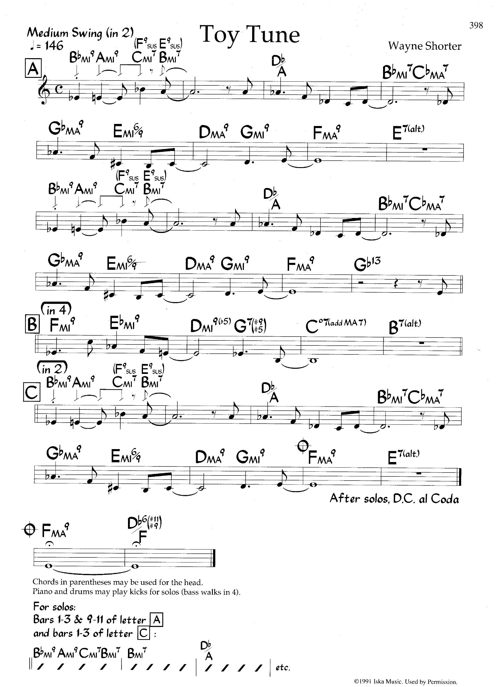 Toy Tune — Wayne Shorter Toy Tune — Wayne Shorter