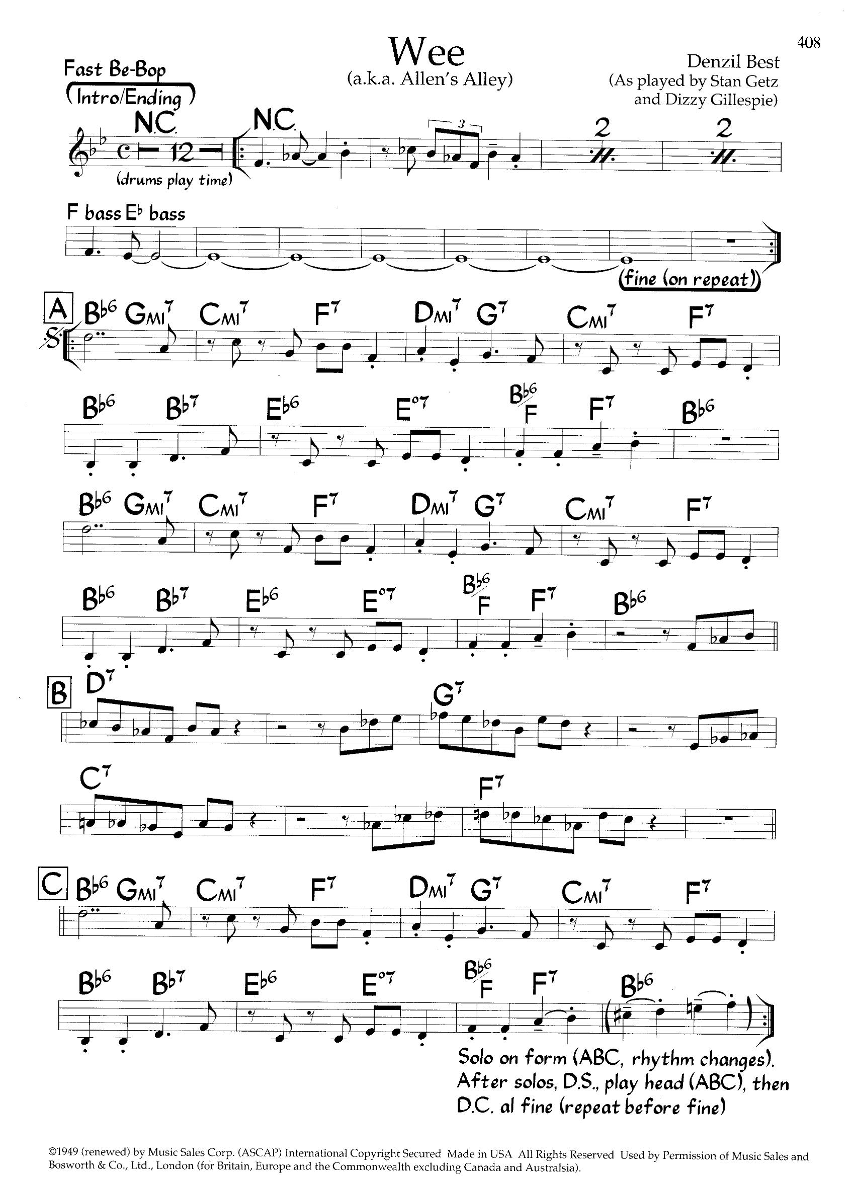 Wee — Charlie Parker Wee — Charlie Parker