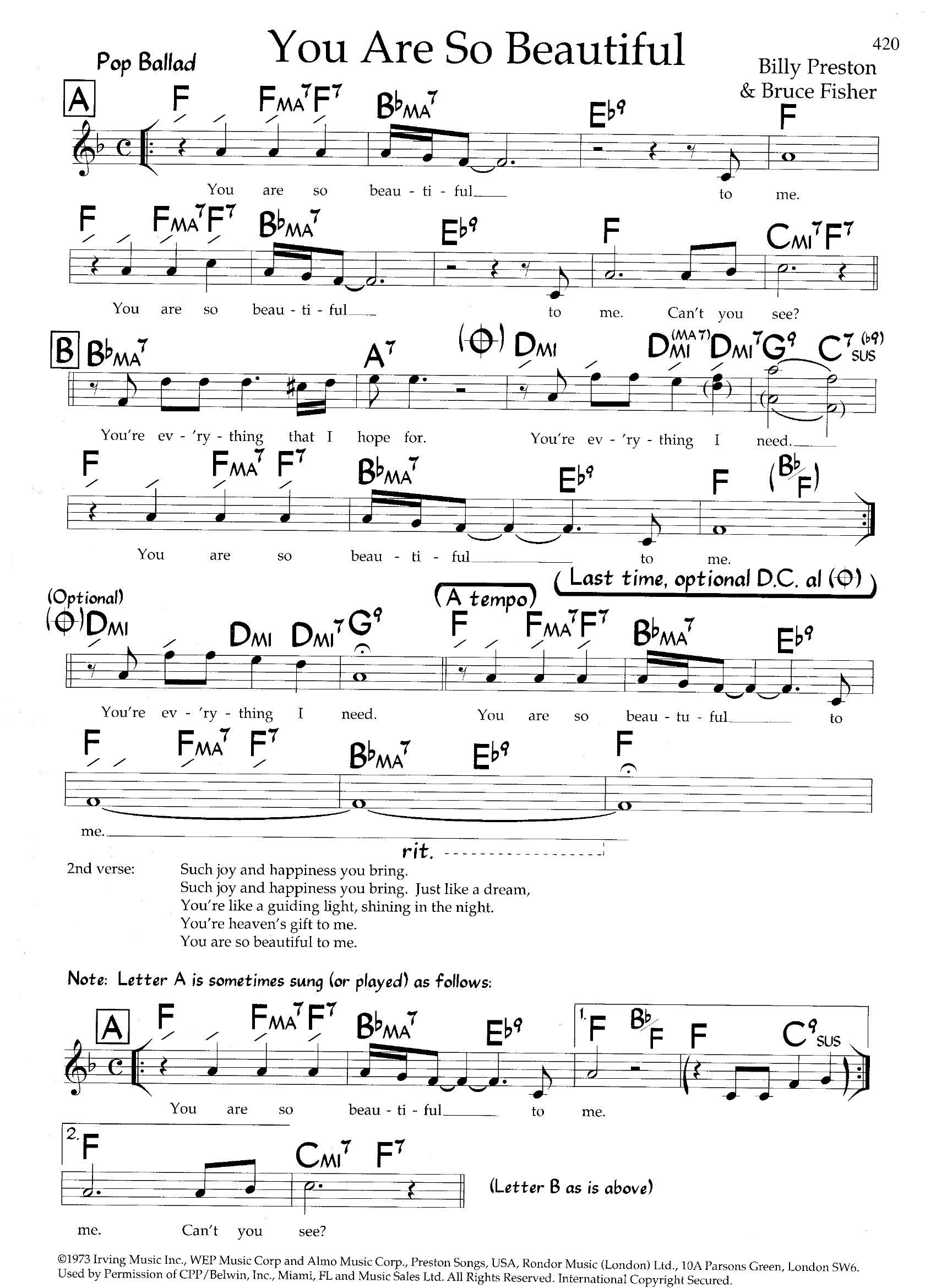 You Are So Beautiful — Billy Preston You Are So Beautiful — Billy Preston