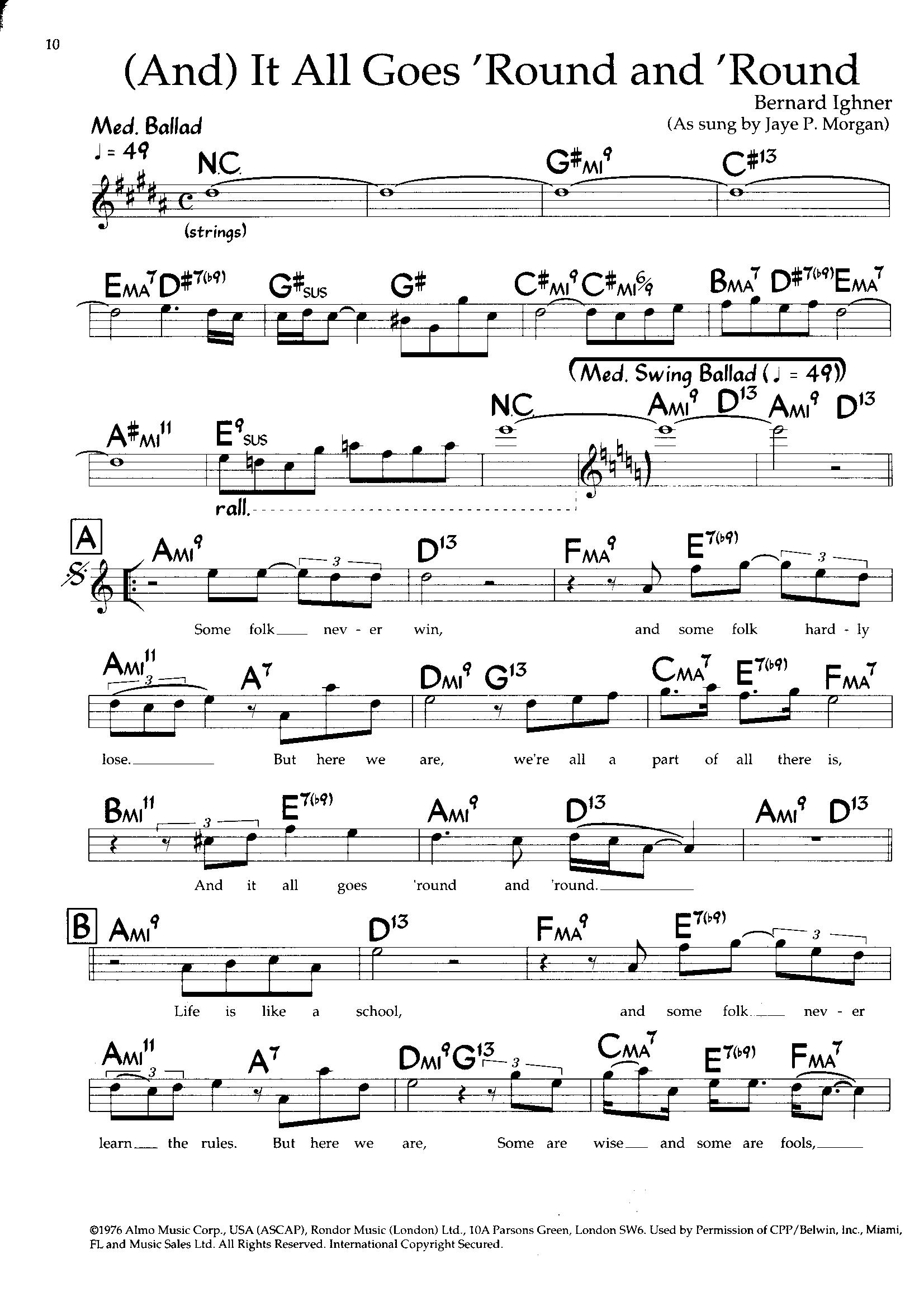 And It All Goes Round — Jaye P. Morgan And It All Goes Round — Jaye P. Morgan