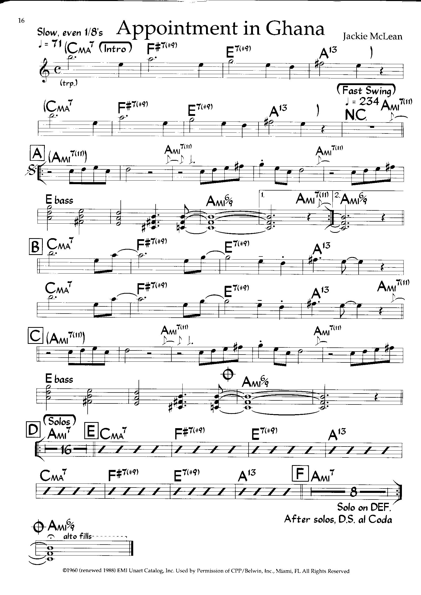 Appointment In Ghana — Jackie Mclean Appointment In Ghana — Jackie Mclean