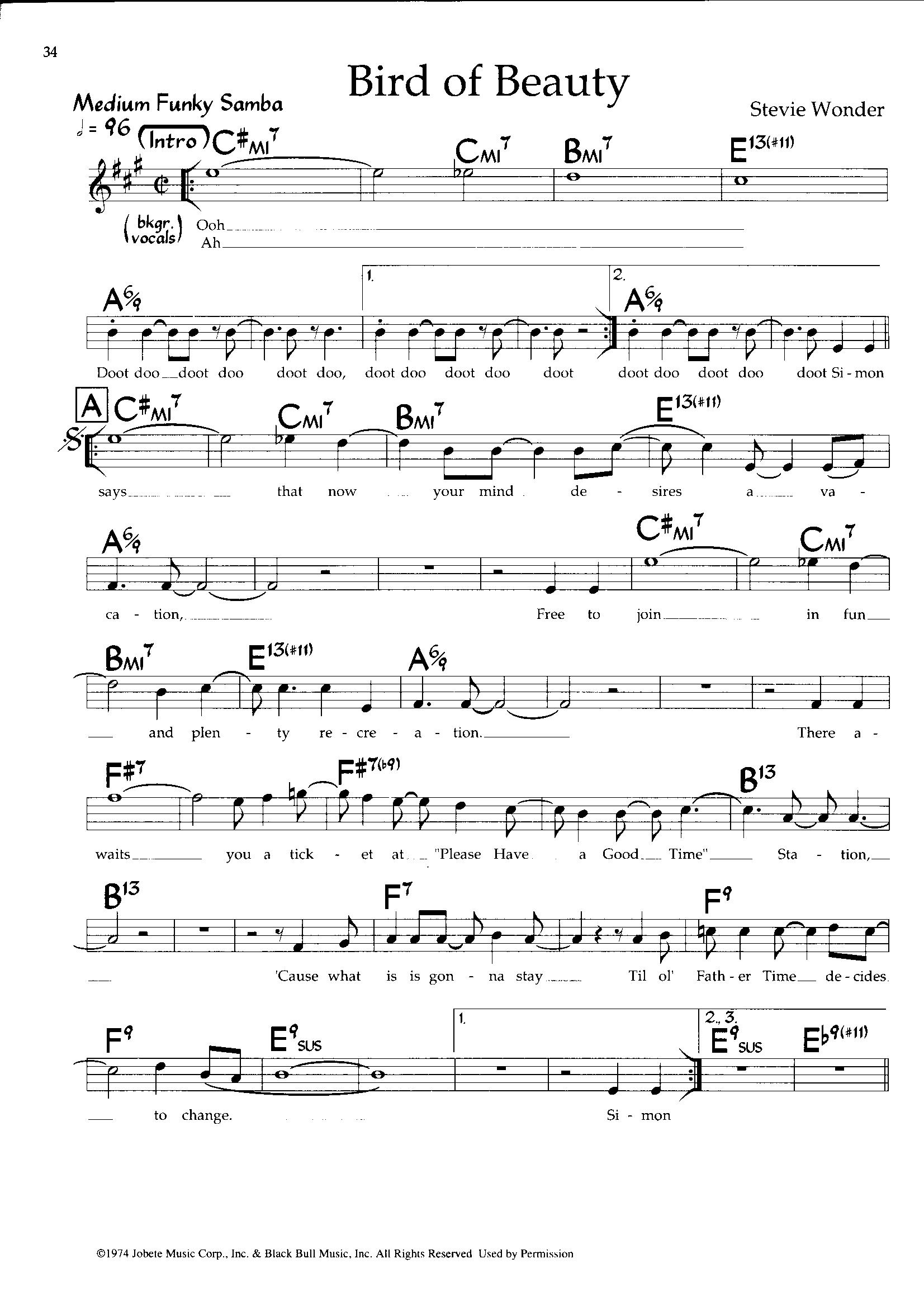 Bird Of Beauty — Stevie Wonder Bird Of Beauty — Stevie Wonder