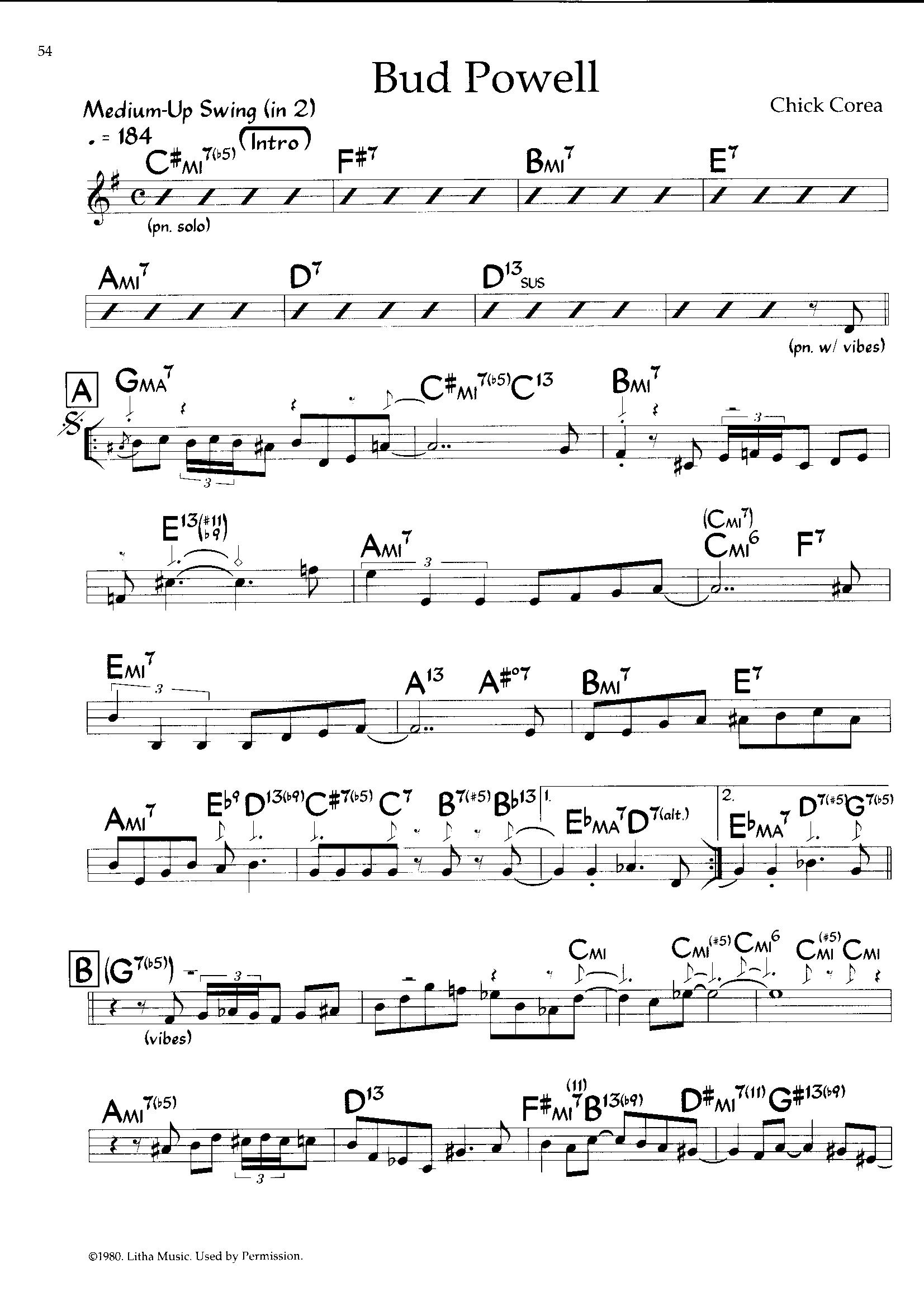 Bud Powell — Chick Corea Bud Powell — Chick Corea