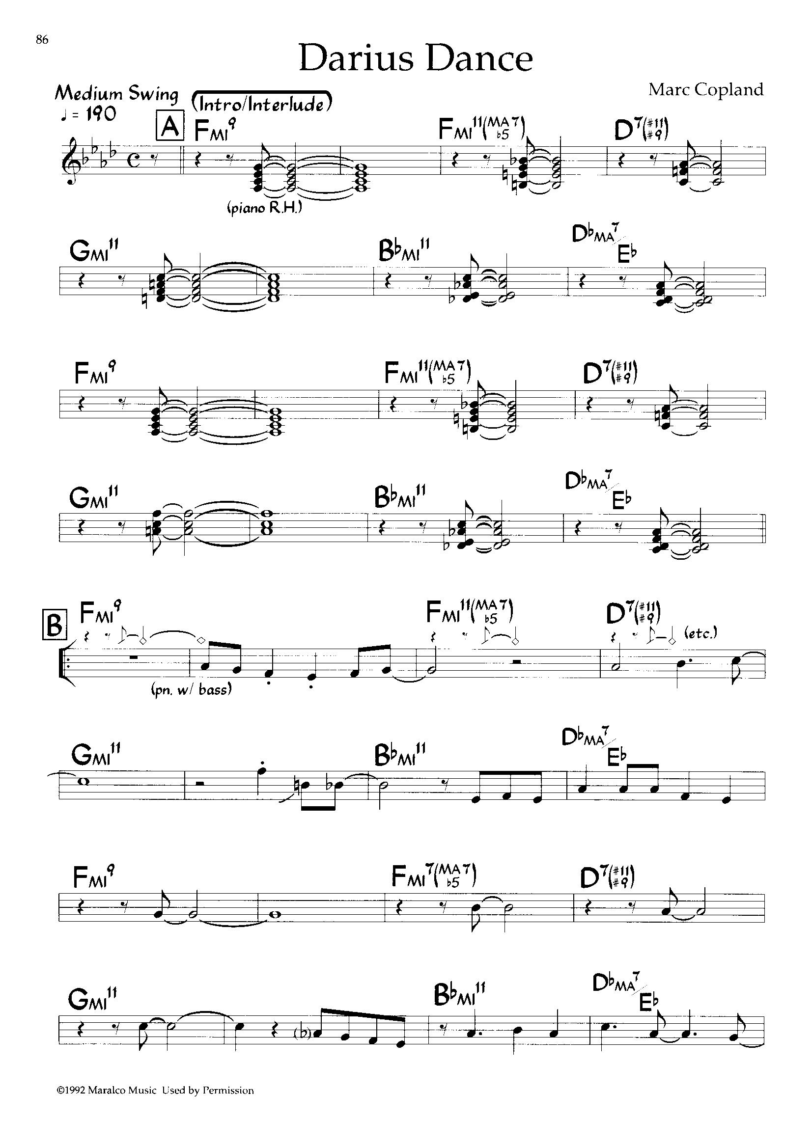 Darius Dance — Marc Copland Darius Dance — Marc Copland