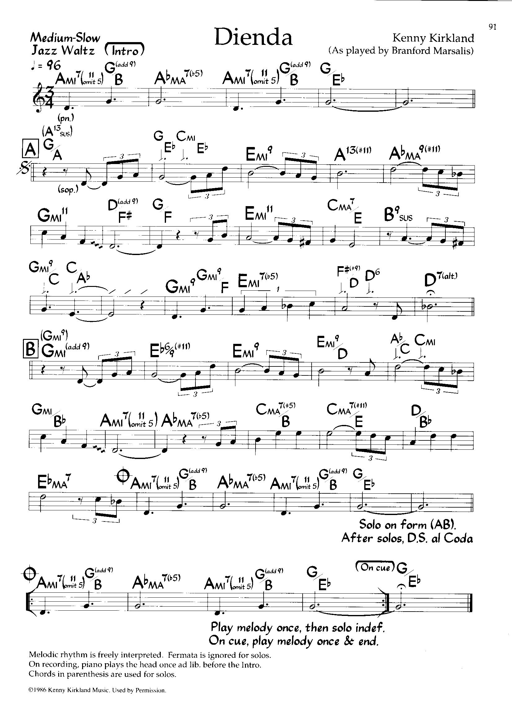Dienda — Branford Marsalis Dienda — Branford Marsalis