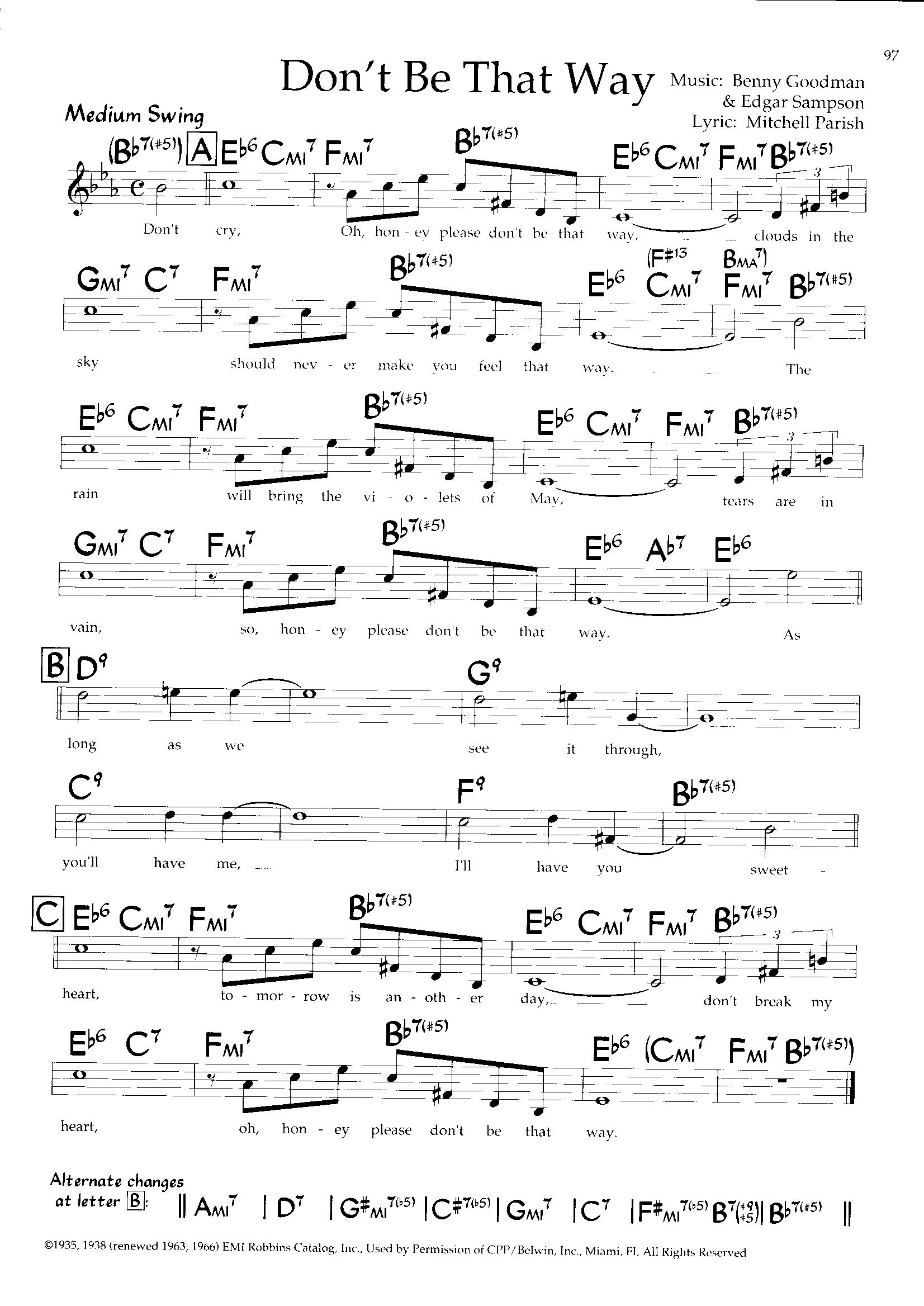 Don't Be That Way — Benny Goodman Don't Be That Way — Benny Goodman