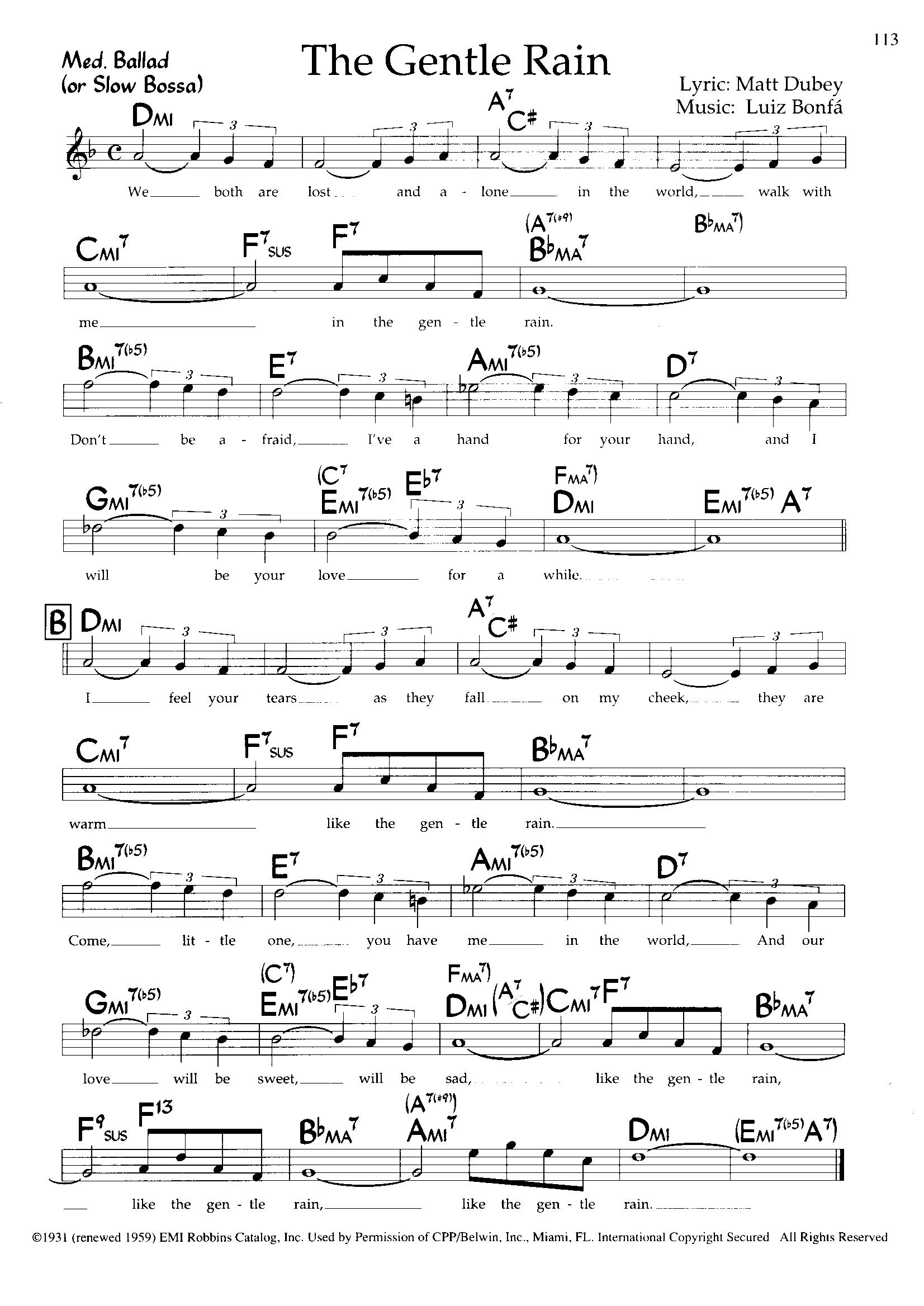 The Gentle Rain — Luis Bonfa The Gentle Rain — Luis Bonfa