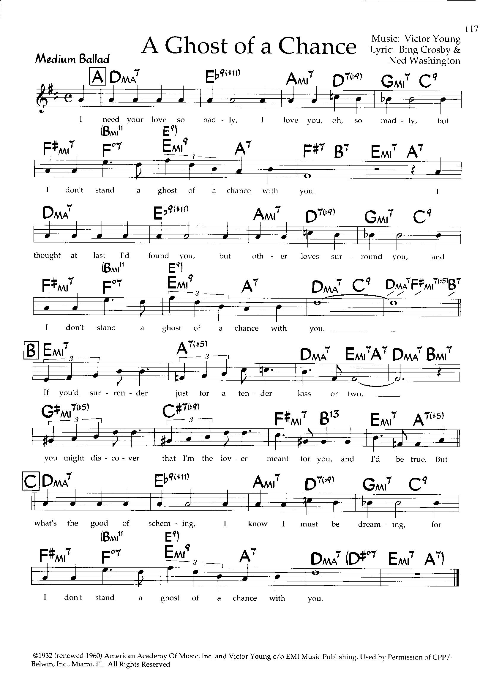 A Ghost Of A Chance — Victor Young A Ghost Of A Chance — Victor Young