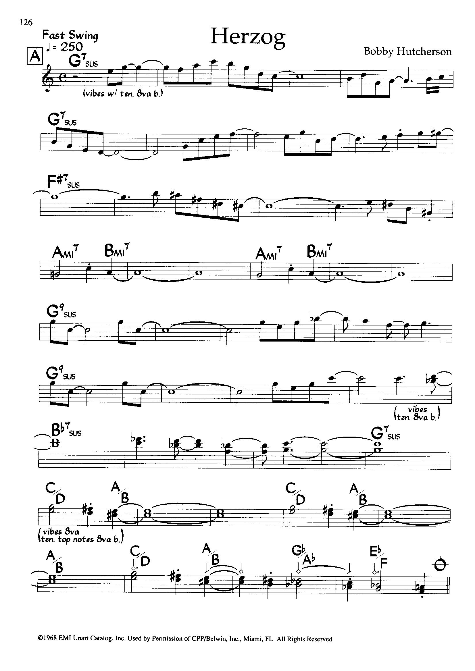 Herzog — Bobby Hutcherson Herzog — Bobby Hutcherson