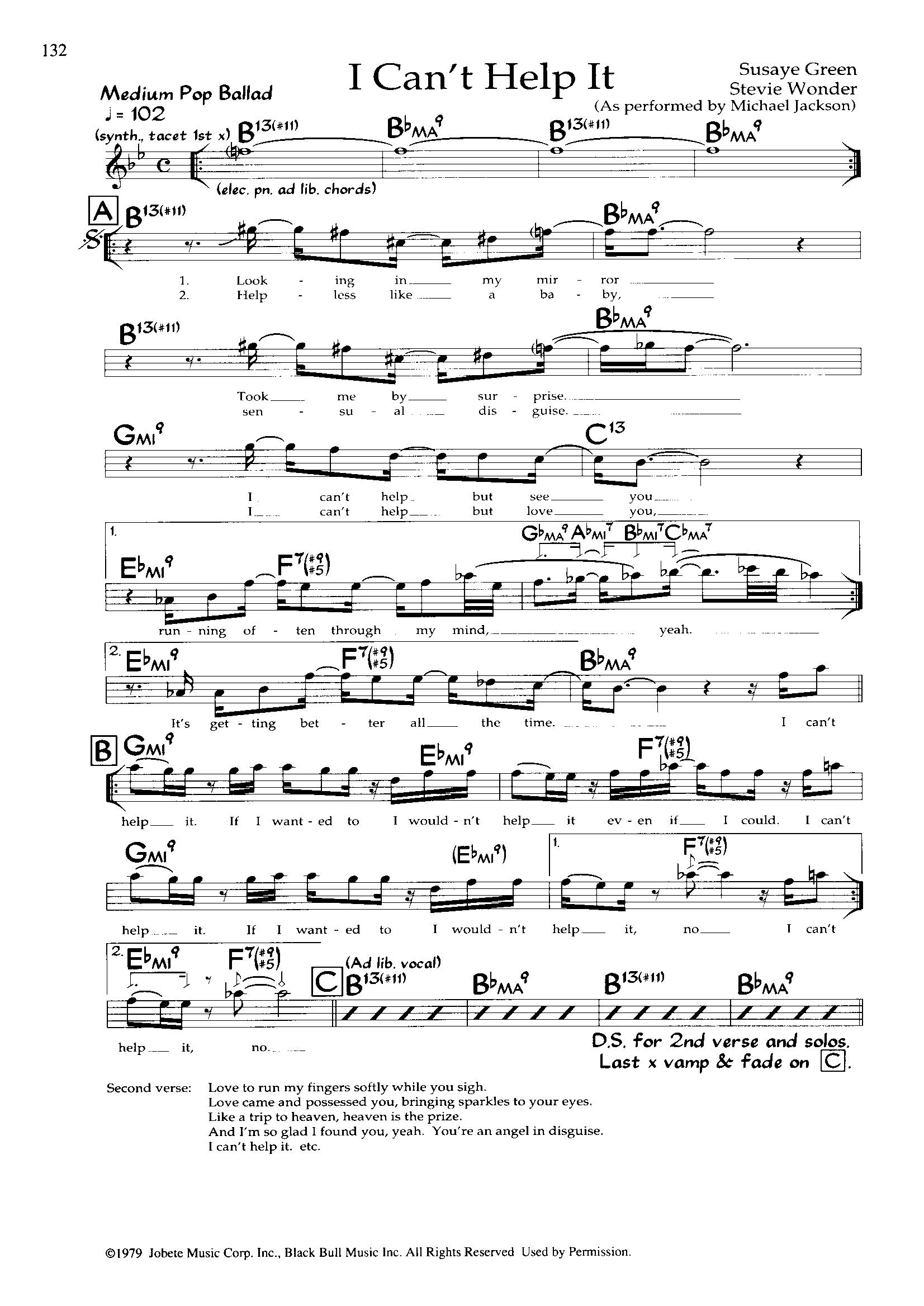 I Can't Help It — Stevie Wonder I Can't Help It — Stevie Wonder