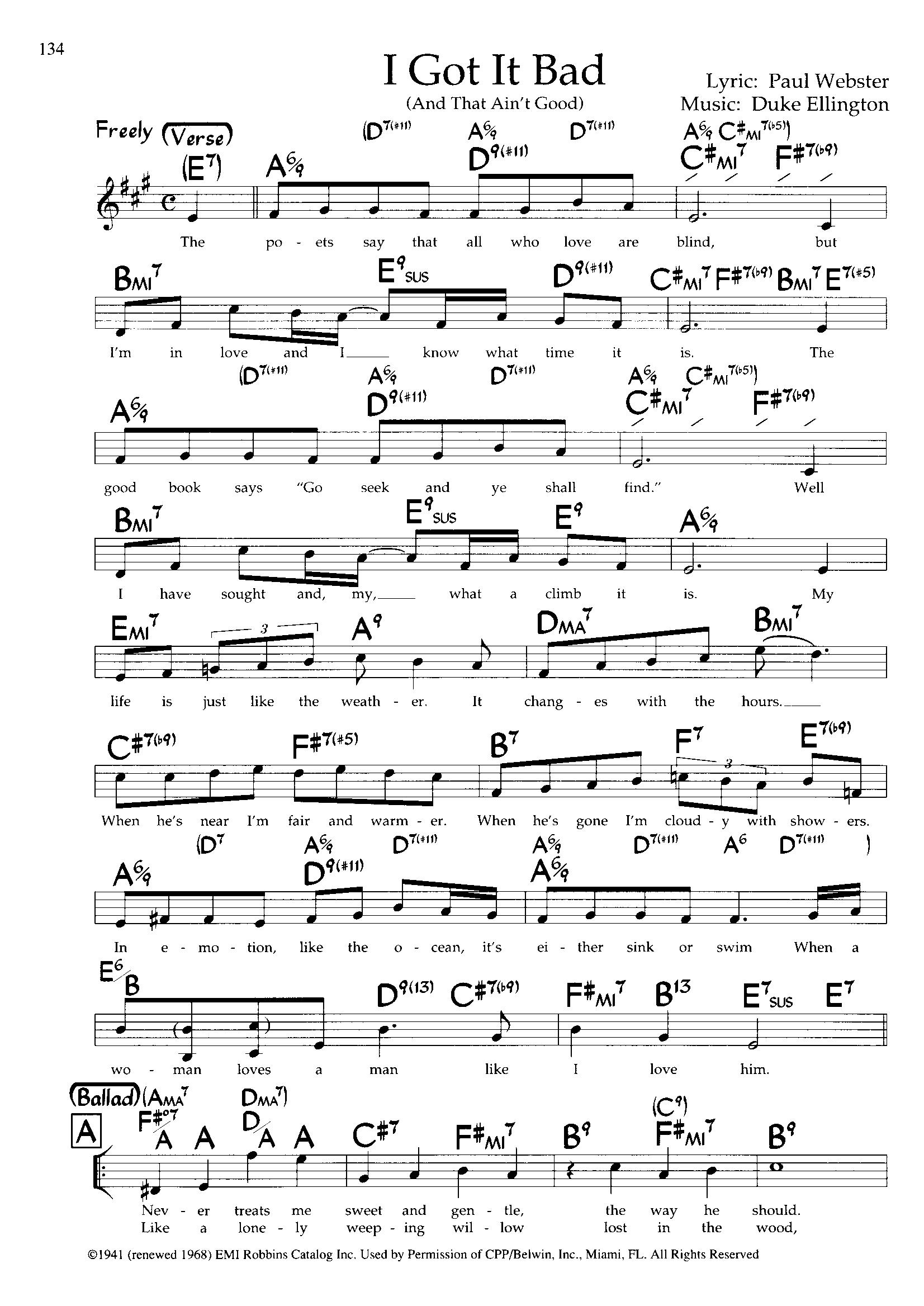 I Got It Bad — Duke Ellington I Got It Bad — Duke Ellington