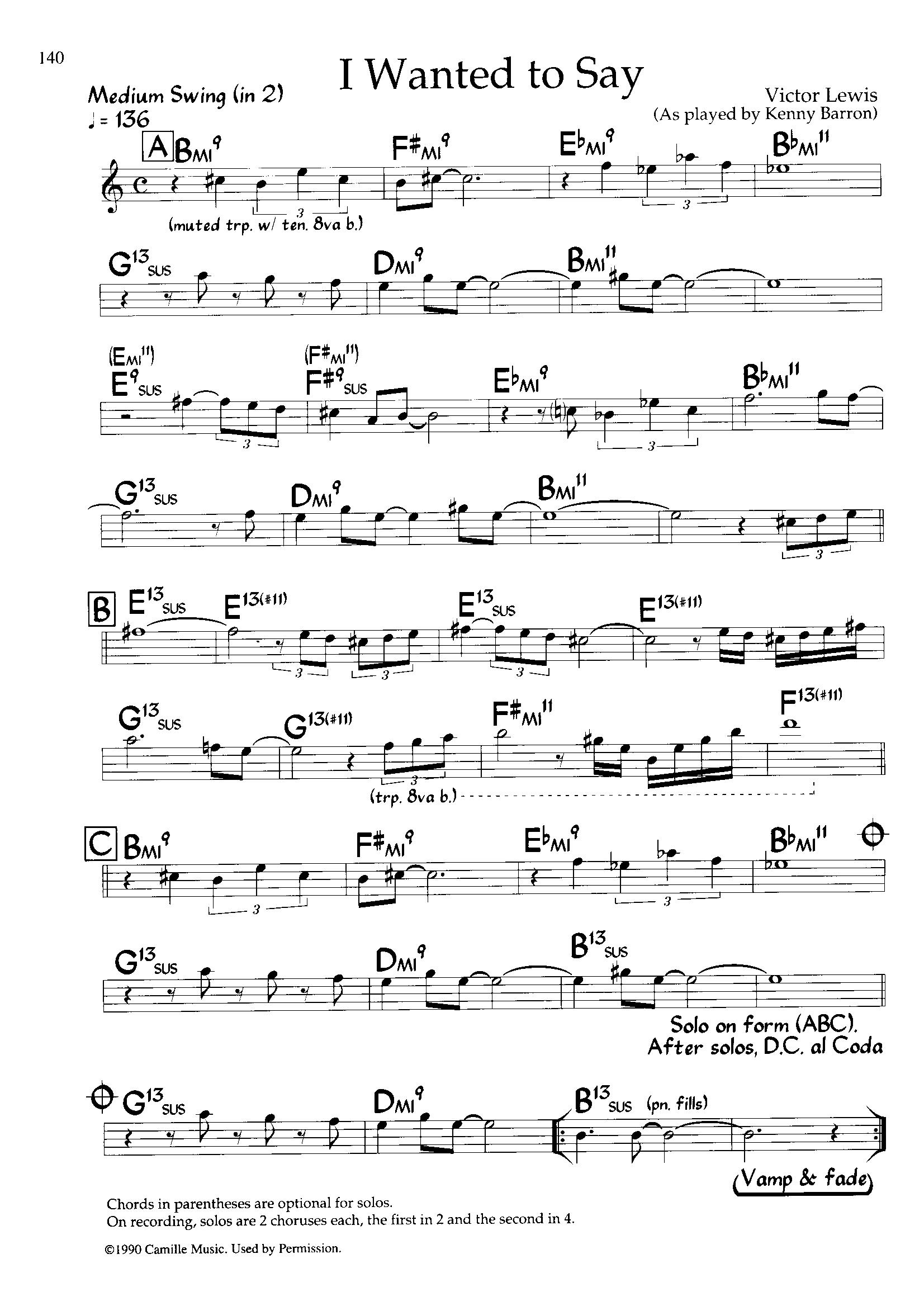 I Wanted To Say — Kenny Barron I Wanted To Say — Kenny Barron