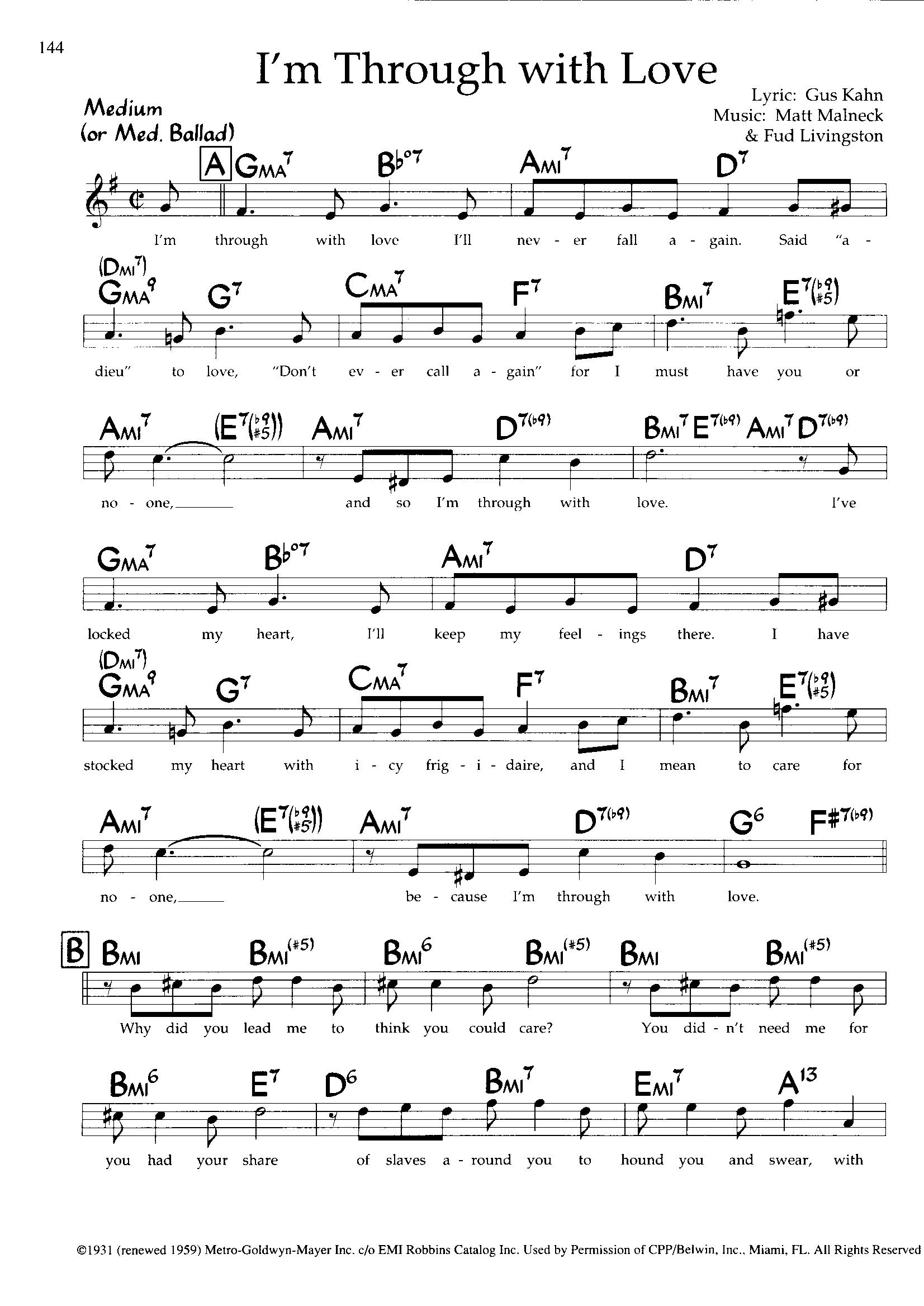 I'm Through With Love — Matt Malneck I'm Through With Love — Matt Malneck