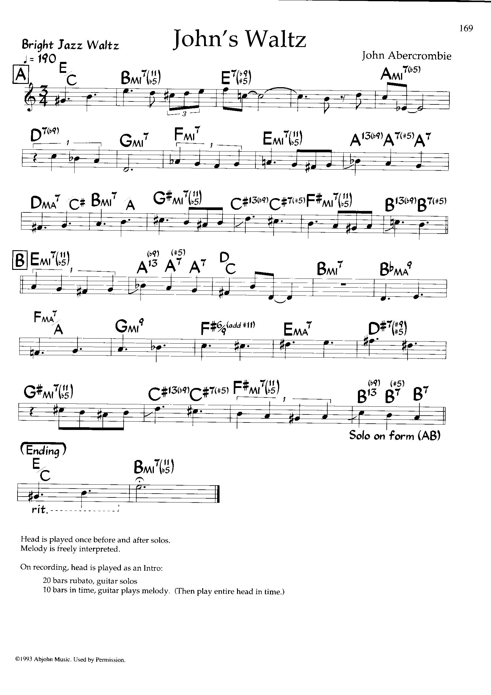 John’s Waltz — John Abercrombie John’s Waltz — John Abercrombie