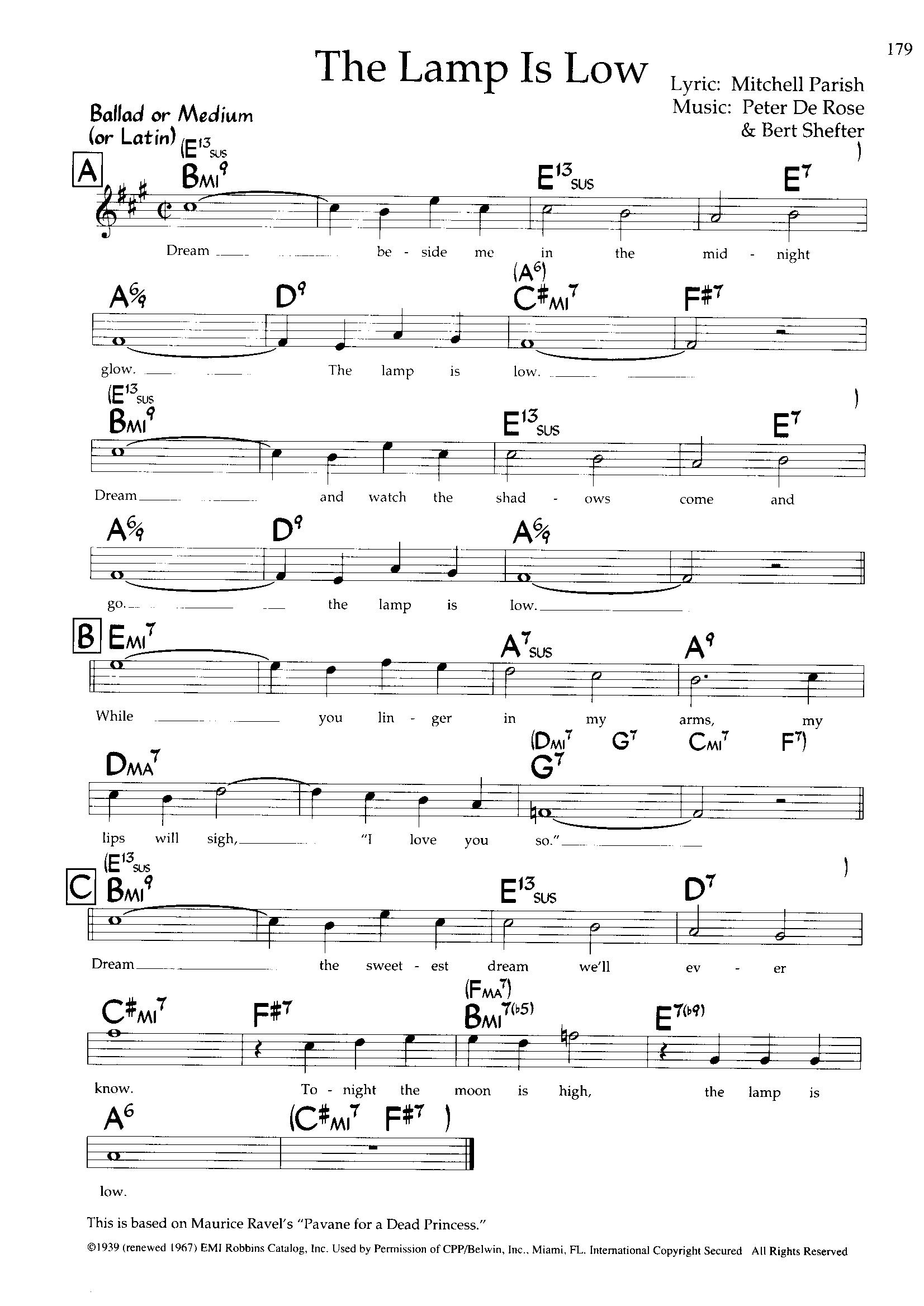 The Lamp Is Low — Peter De Rose & Bert Shefter The Lamp Is Low — Peter De Rose & Bert Shefter