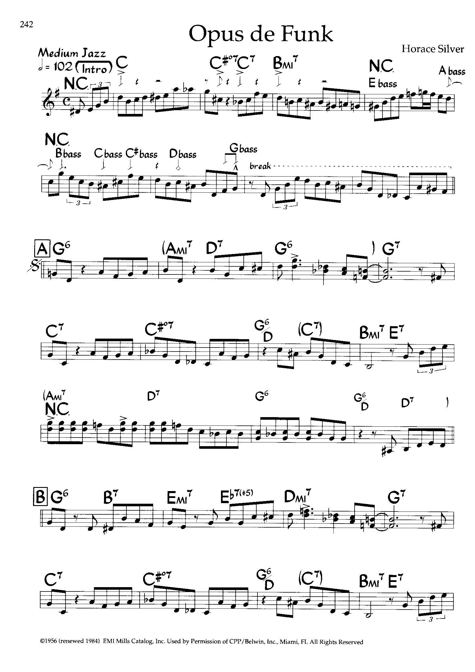 Opus De Funk — Horace Silver Opus De Funk — Horace Silver