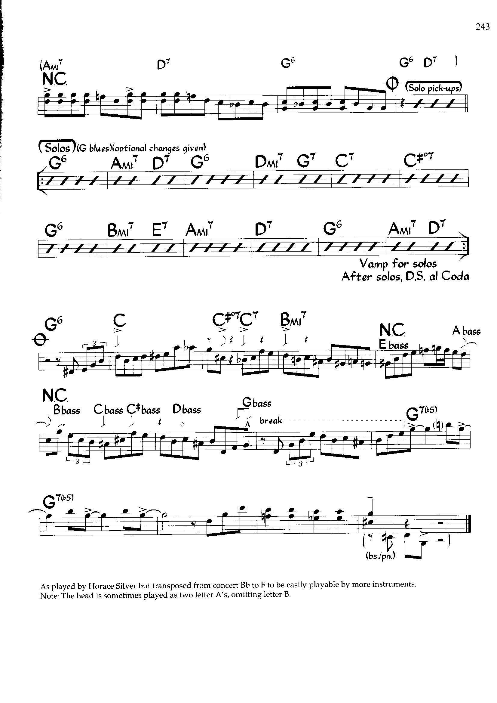 Opus De Funk — Horace Silver Opus De Funk — Horace Silver