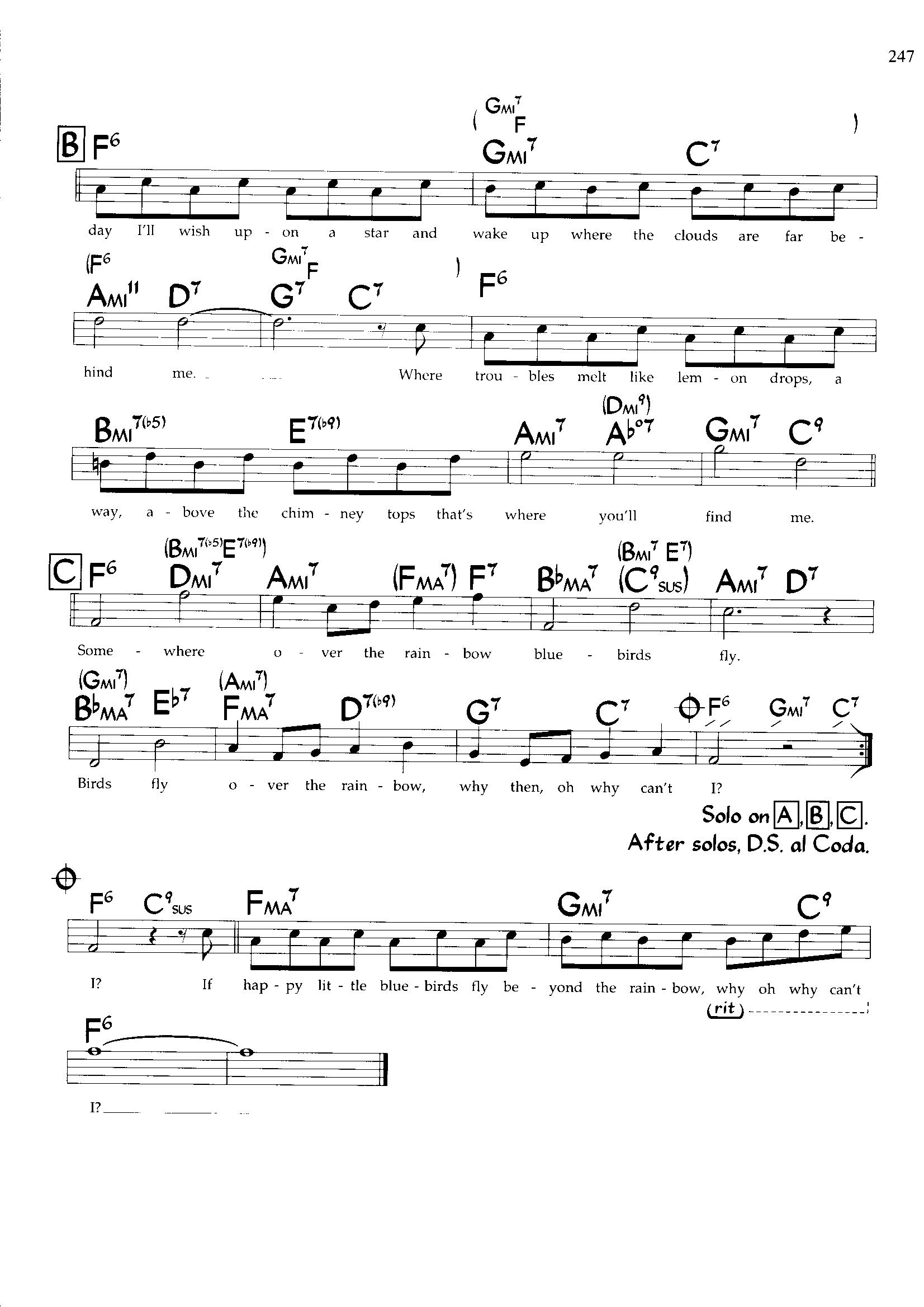 Over The Rainbow — Harold Arlen Over The Rainbow — Harold Arlen