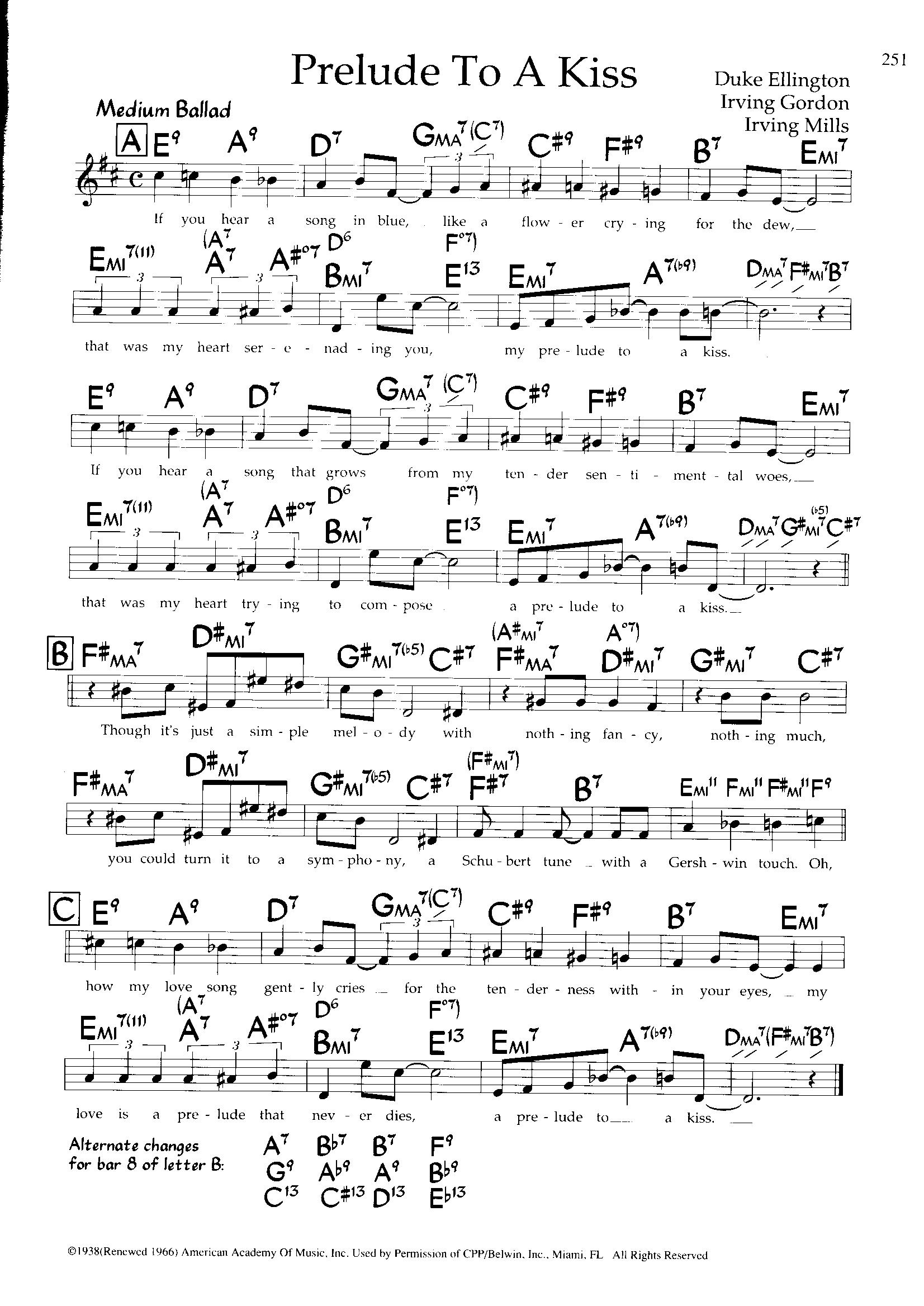 Prelude To A Kiss — Duke Ellington Prelude To A Kiss — Duke Ellington