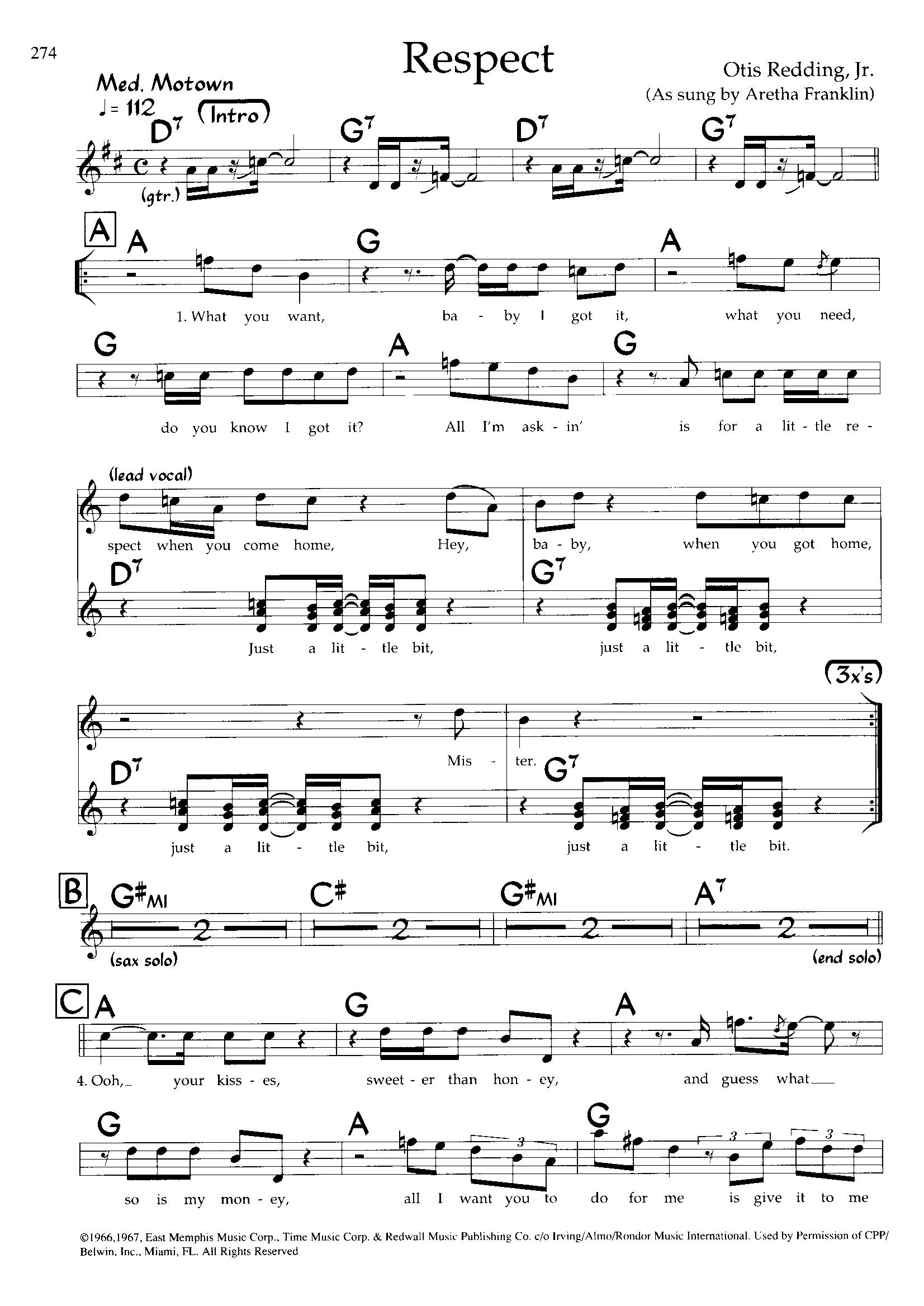 Respect — Aretha Franklin Respect — Aretha Franklin