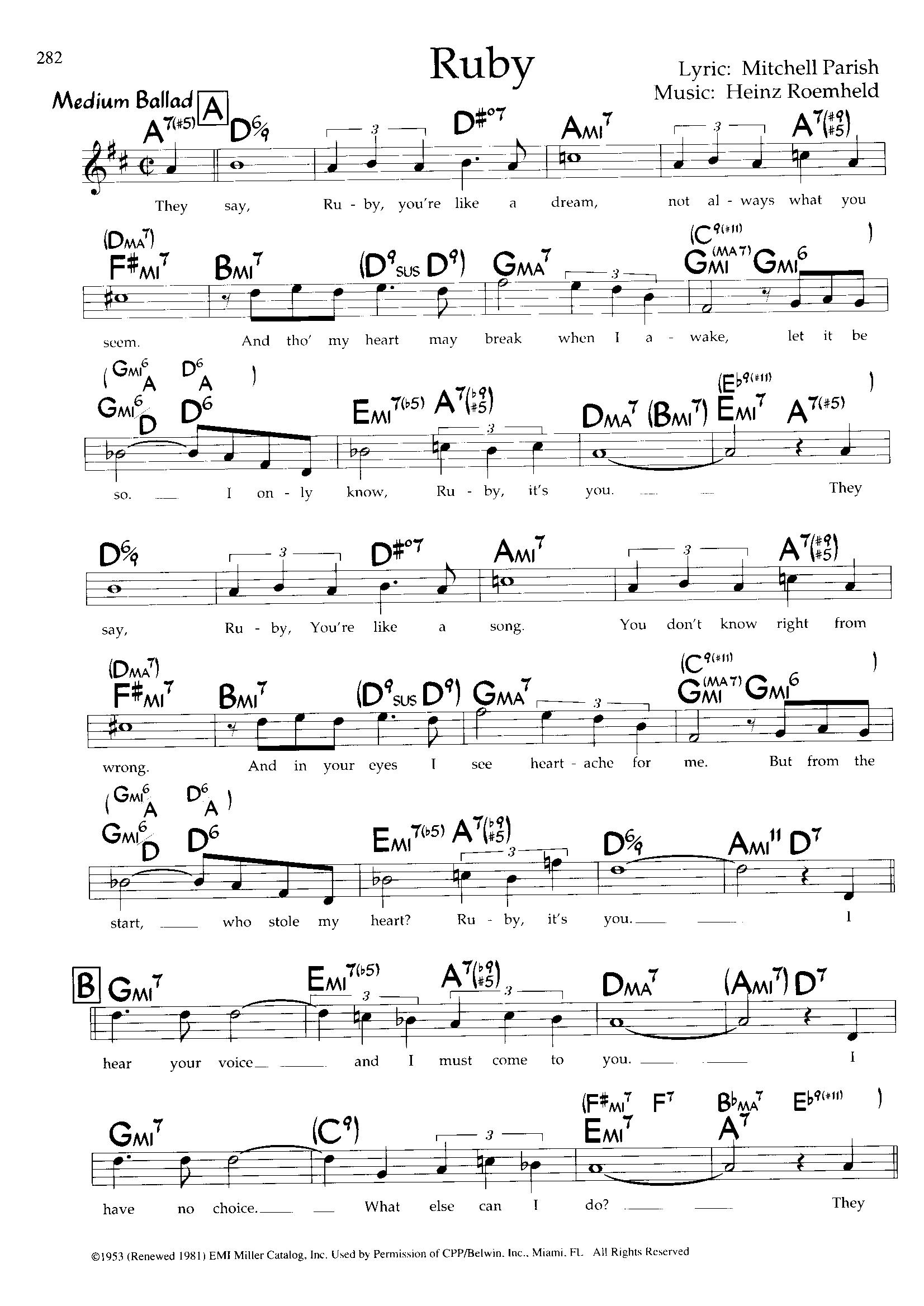 Ruby — Heinz Roemheld Ruby — Heinz Roemheld