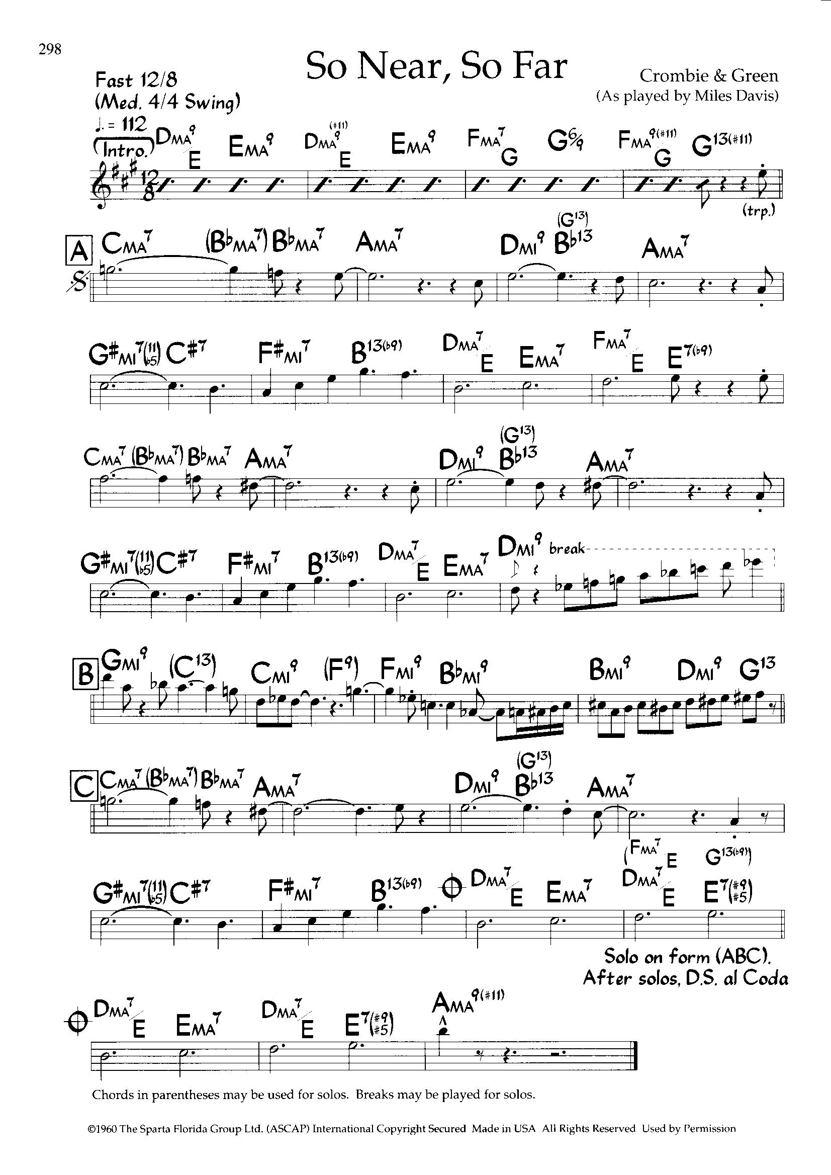 So Near, So Far — Miles Davis So Near, So Far — Miles Davis