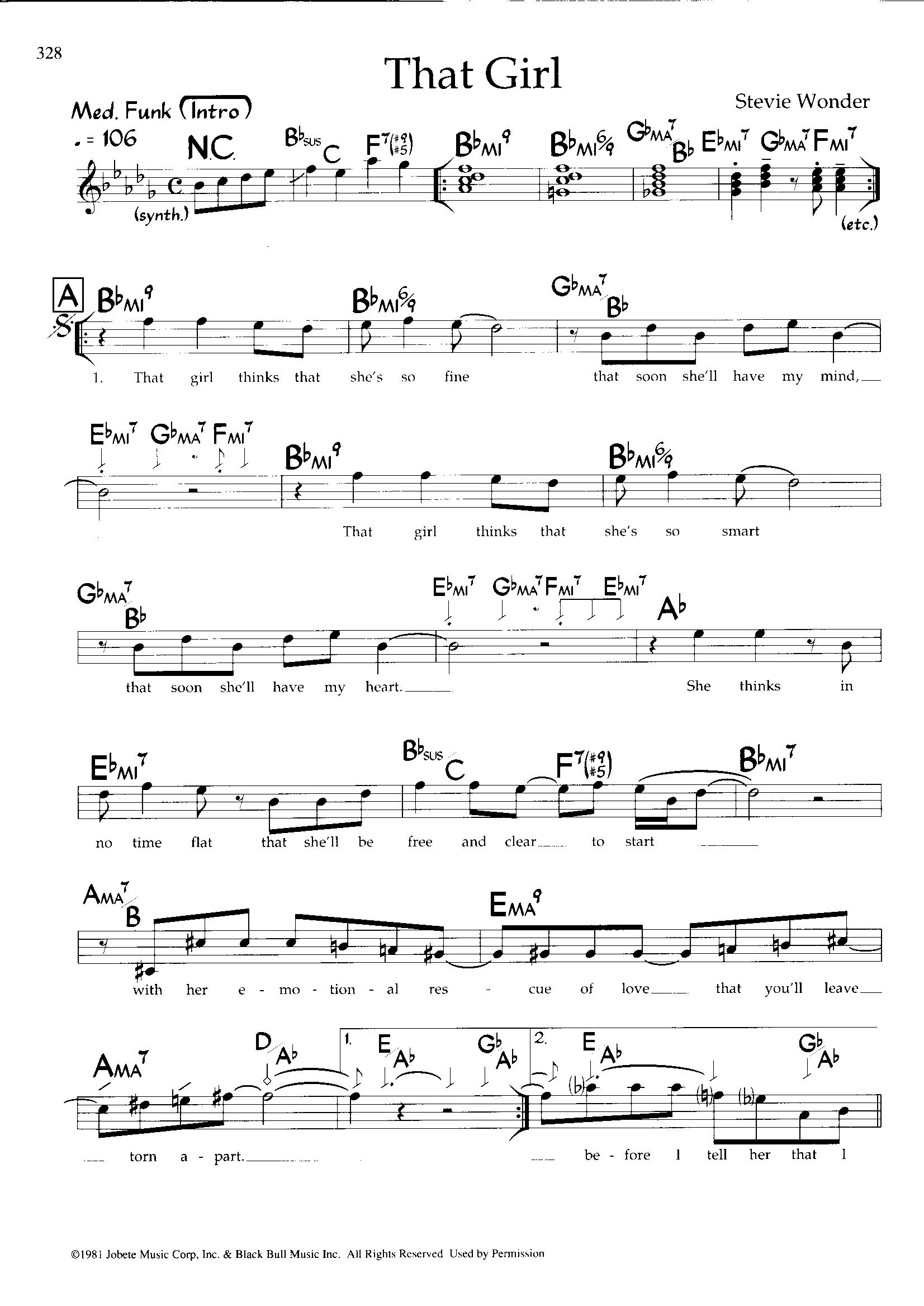 That Girl — Stevie Wonder That Girl — Stevie Wonder