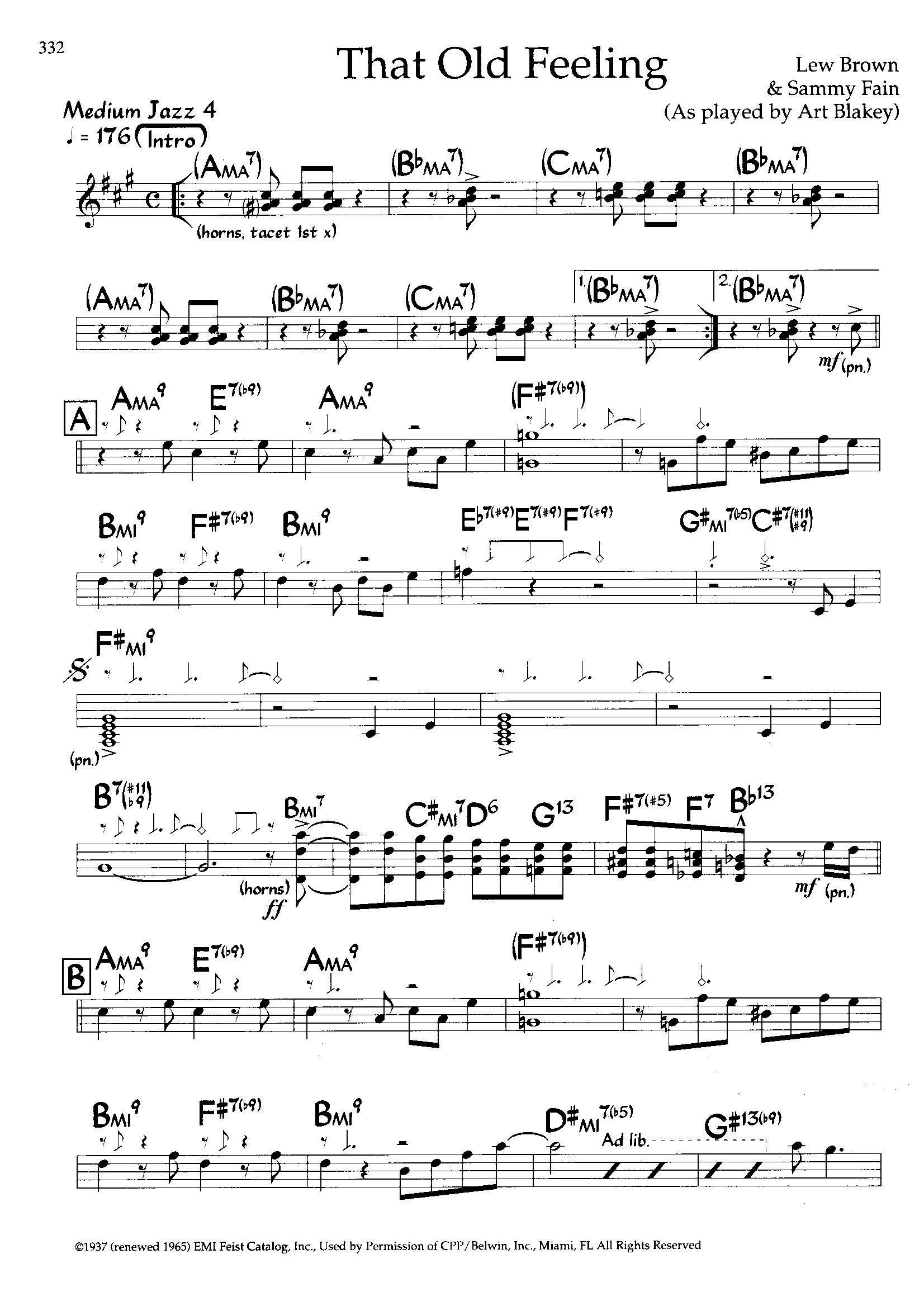 That Old Feeling — Art Blakey That Old Feeling — Art Blakey